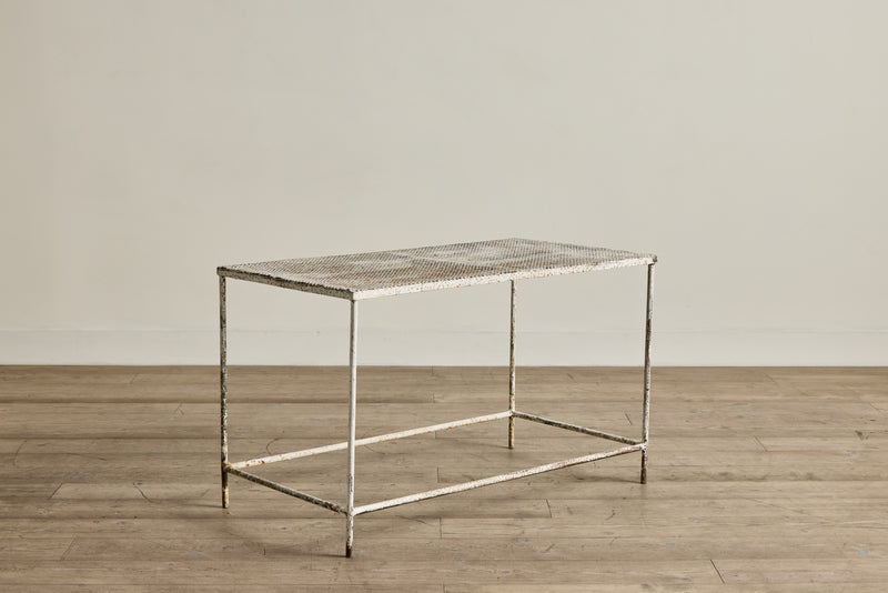 White Metal Side Table