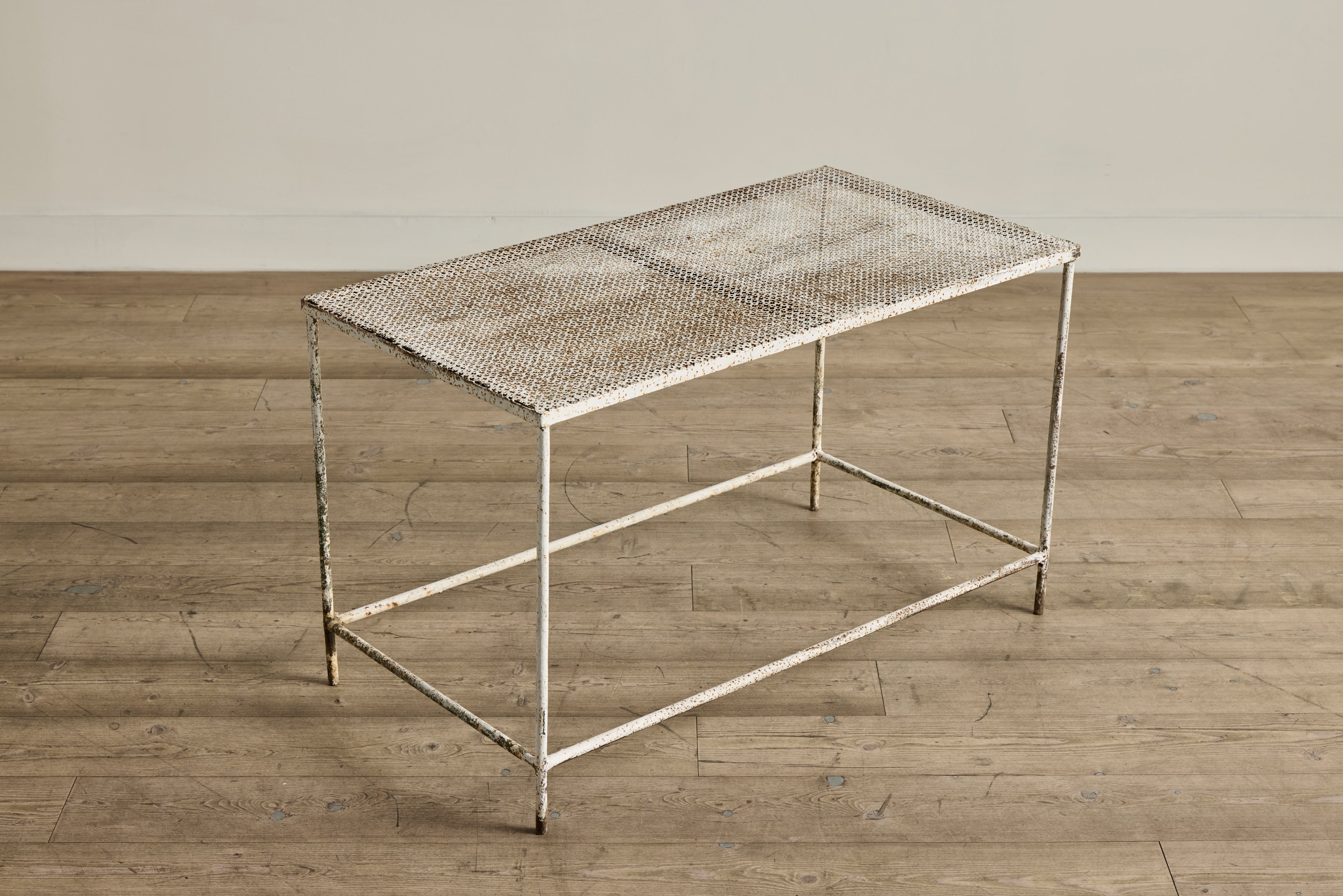 White Metal Side Table