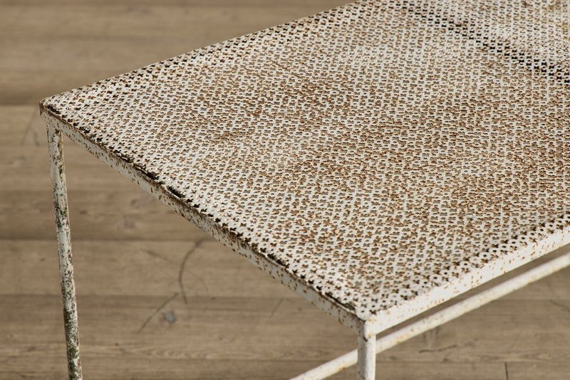 White Metal Side Table