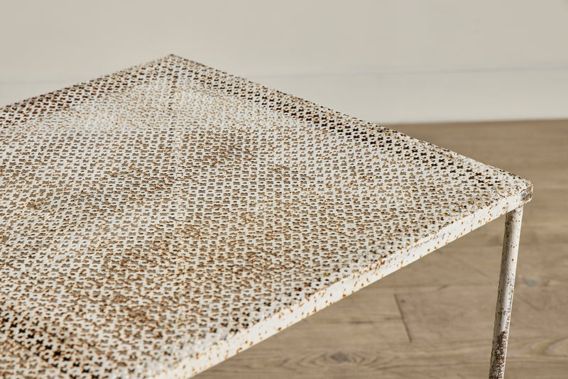 White Metal Side Table