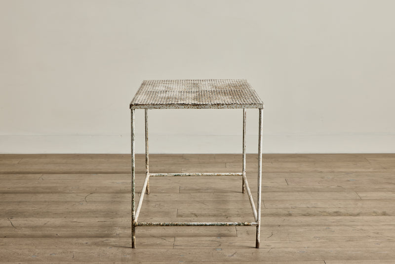 White Metal Side Table
