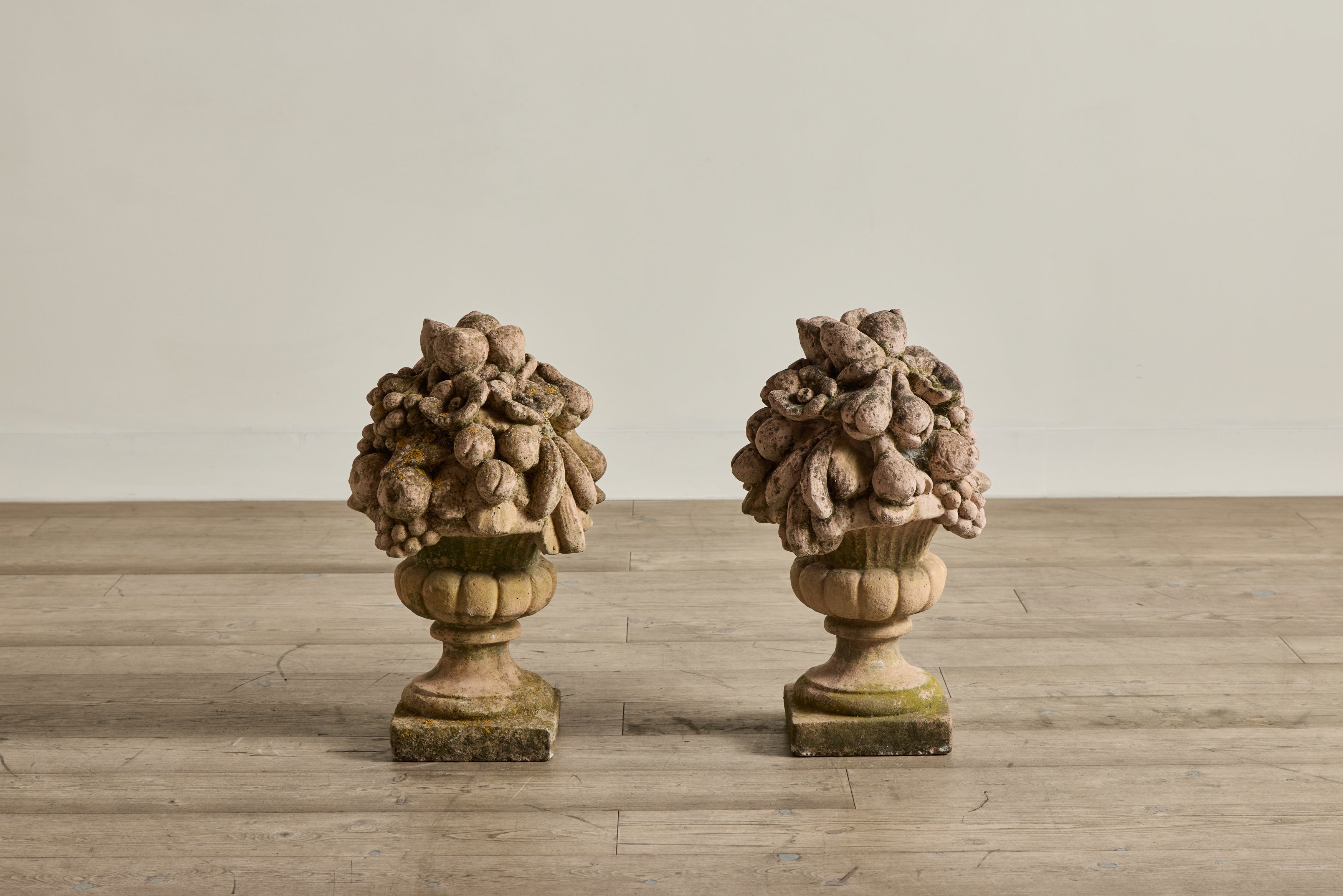 Pair of Terracotta Fruit Sculptures