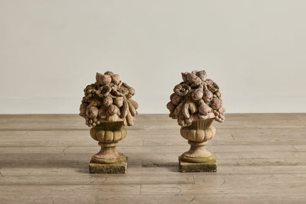 Pair of Terracotta Fruit Sculptures