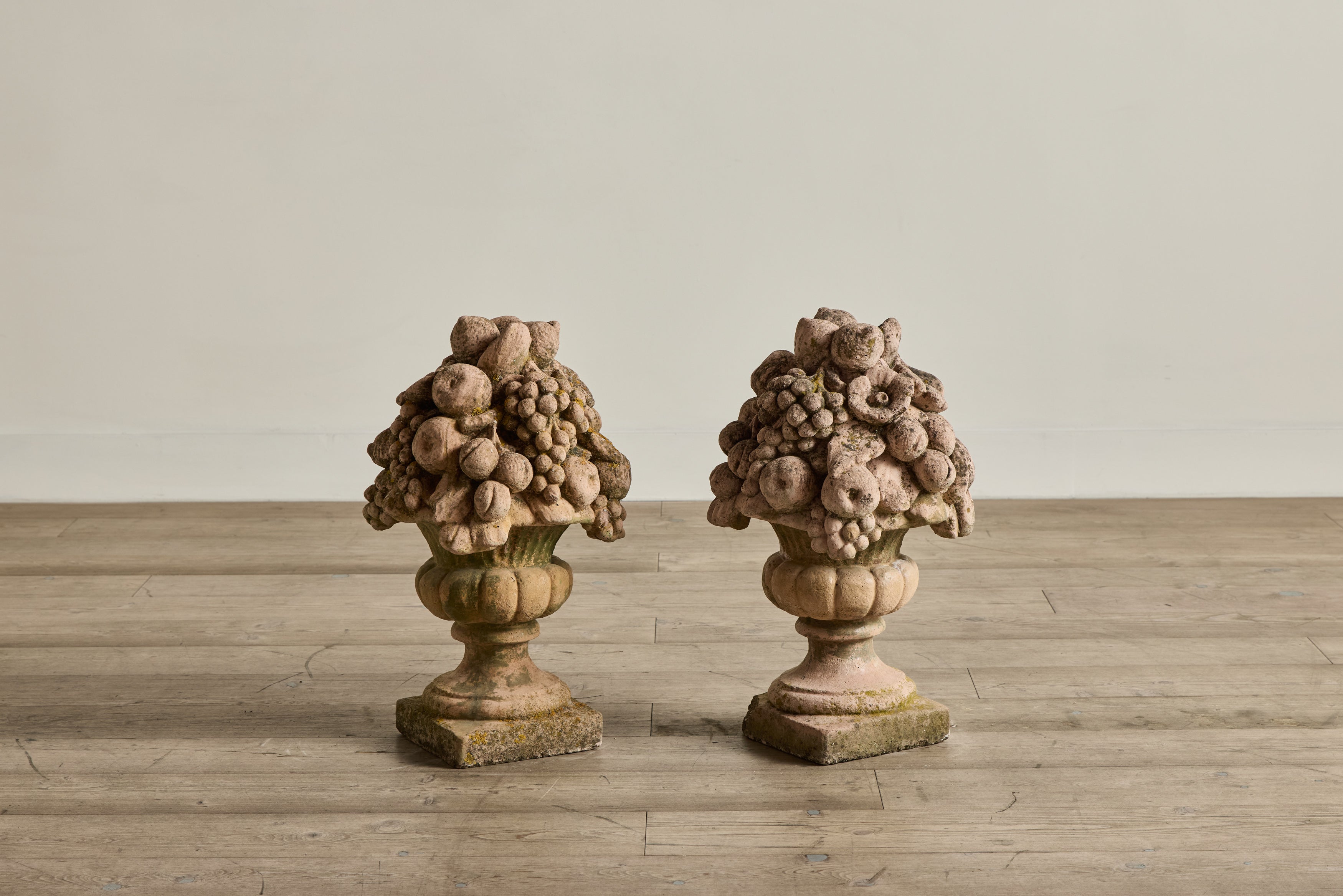 Pair of Terracotta Fruit Sculptures