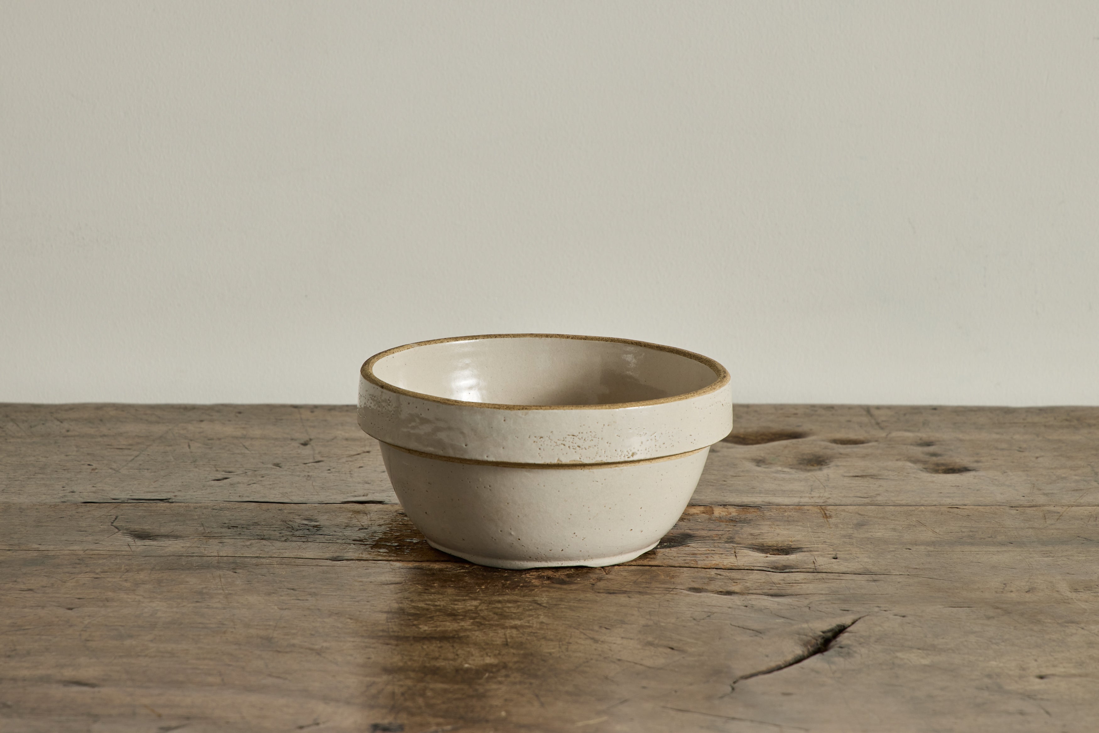 White Stoneware Bowl 8"