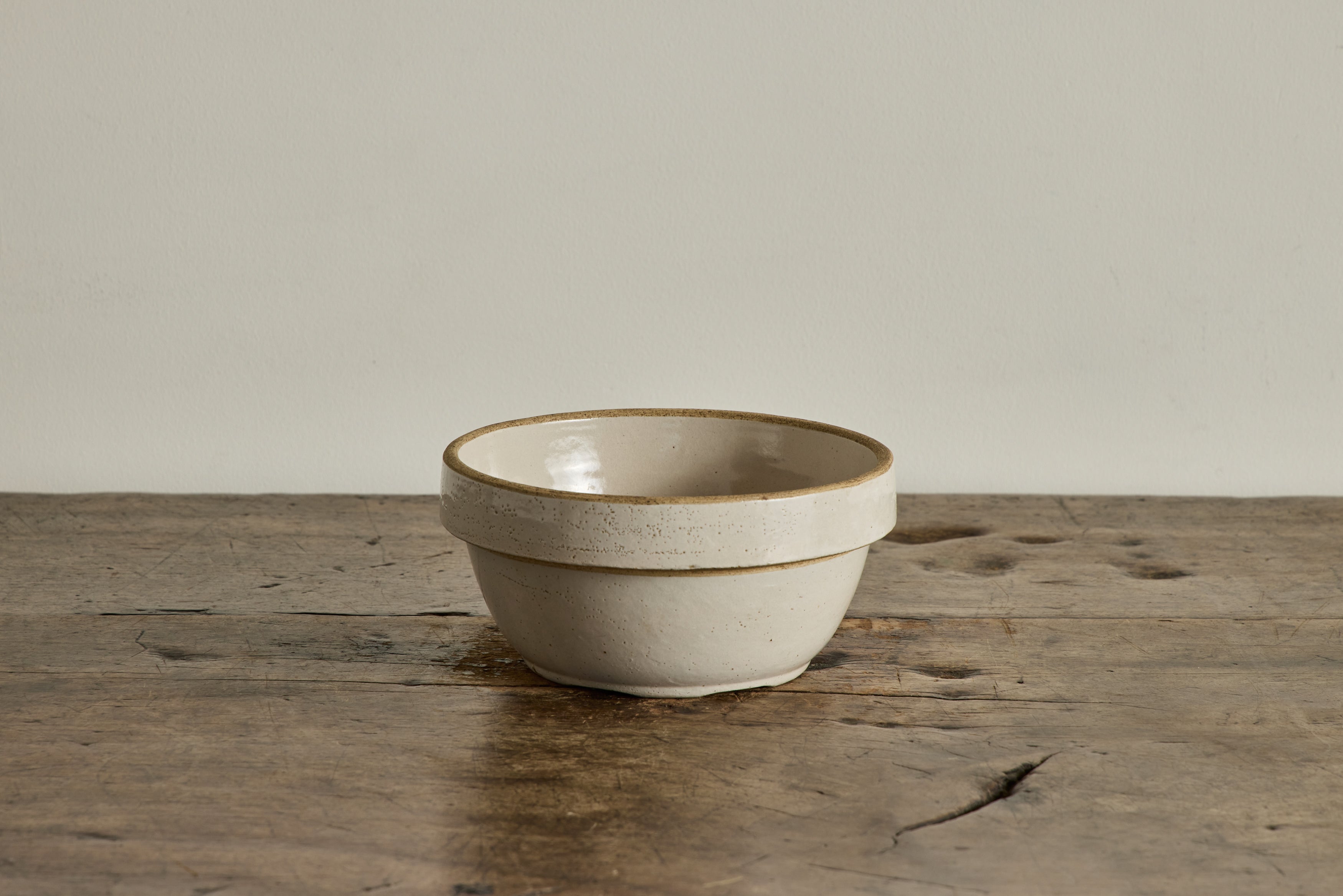 White Stoneware Bowl 8"