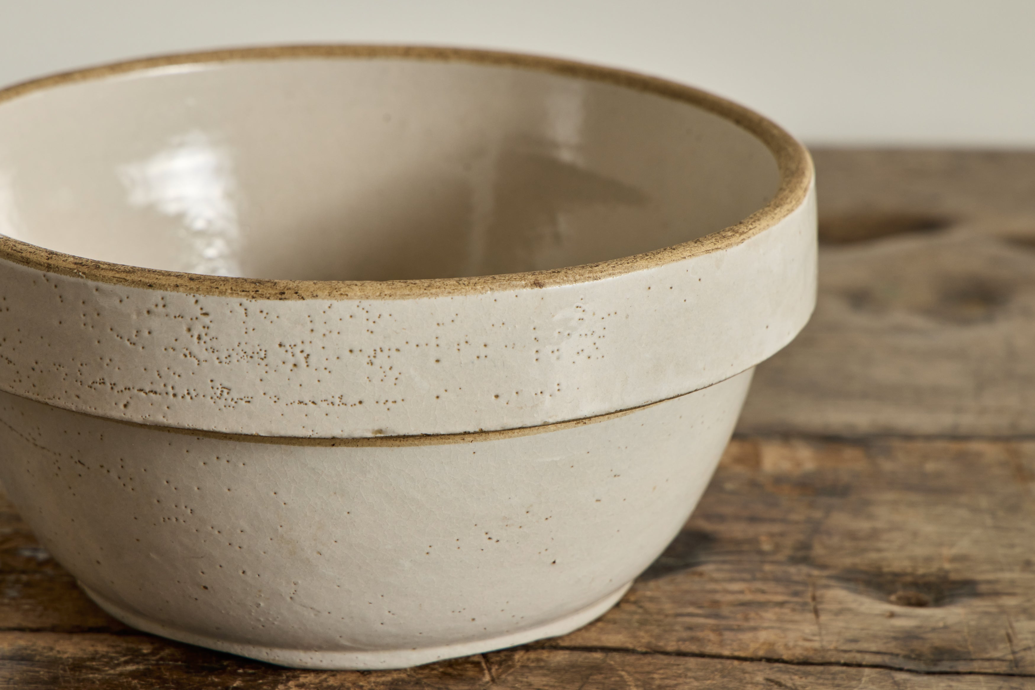 White Stoneware Bowl 8"