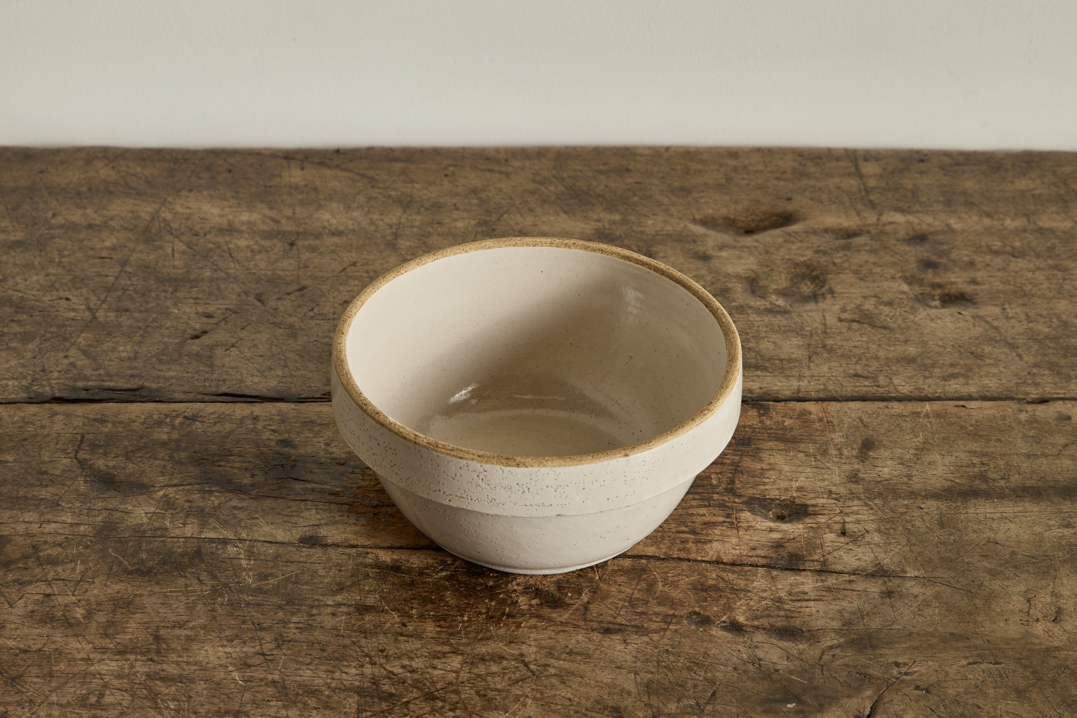 White Stoneware Bowl 8"