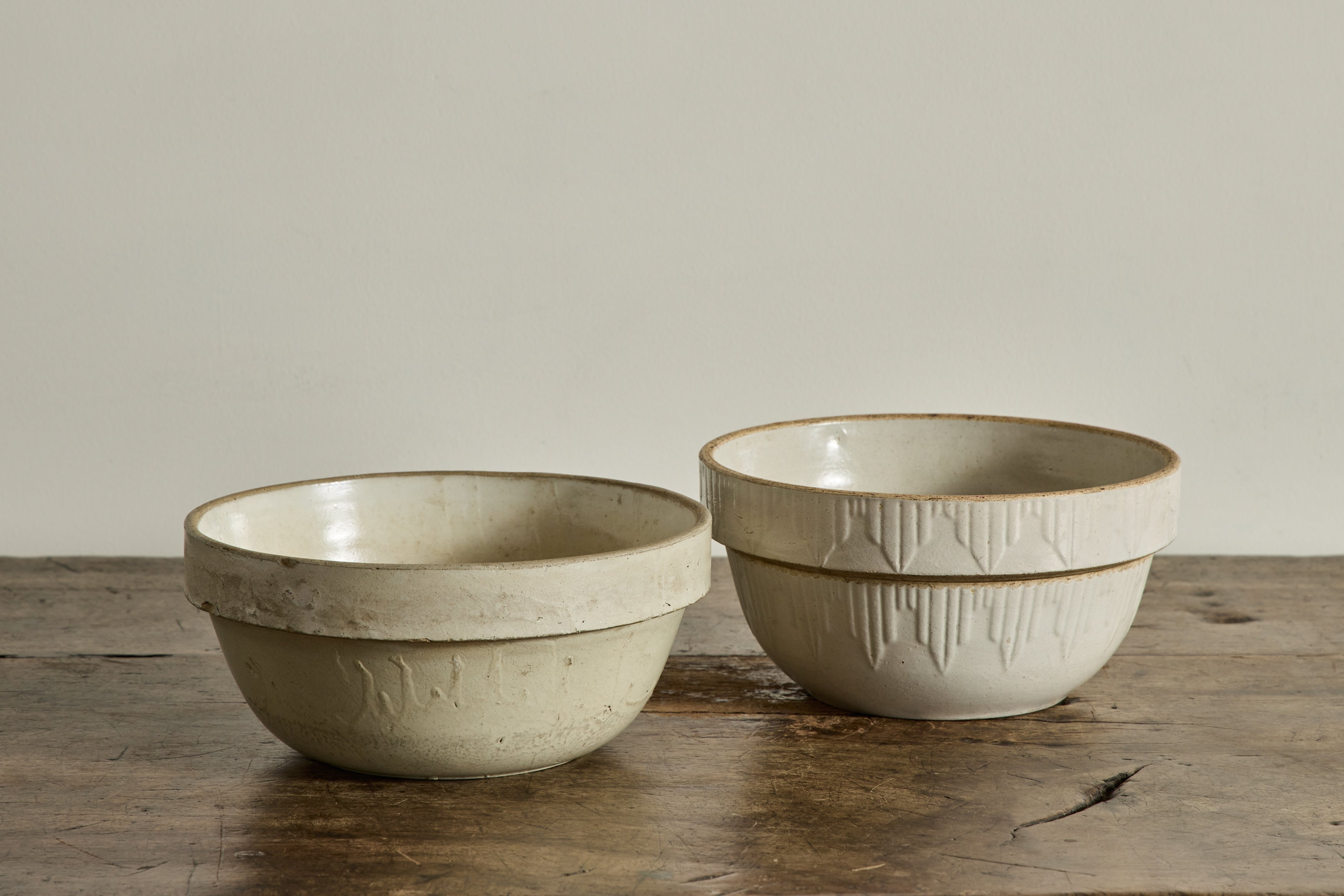 White Stoneware Bowl 10"