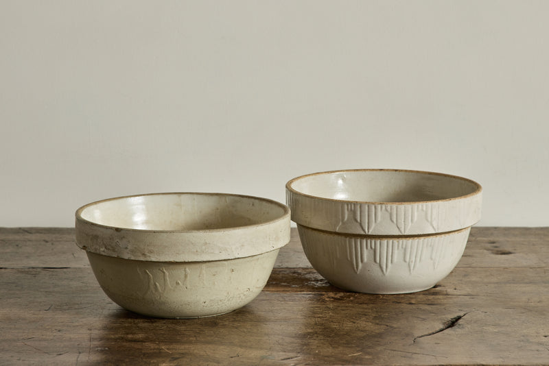 White Stoneware Bowl 10"