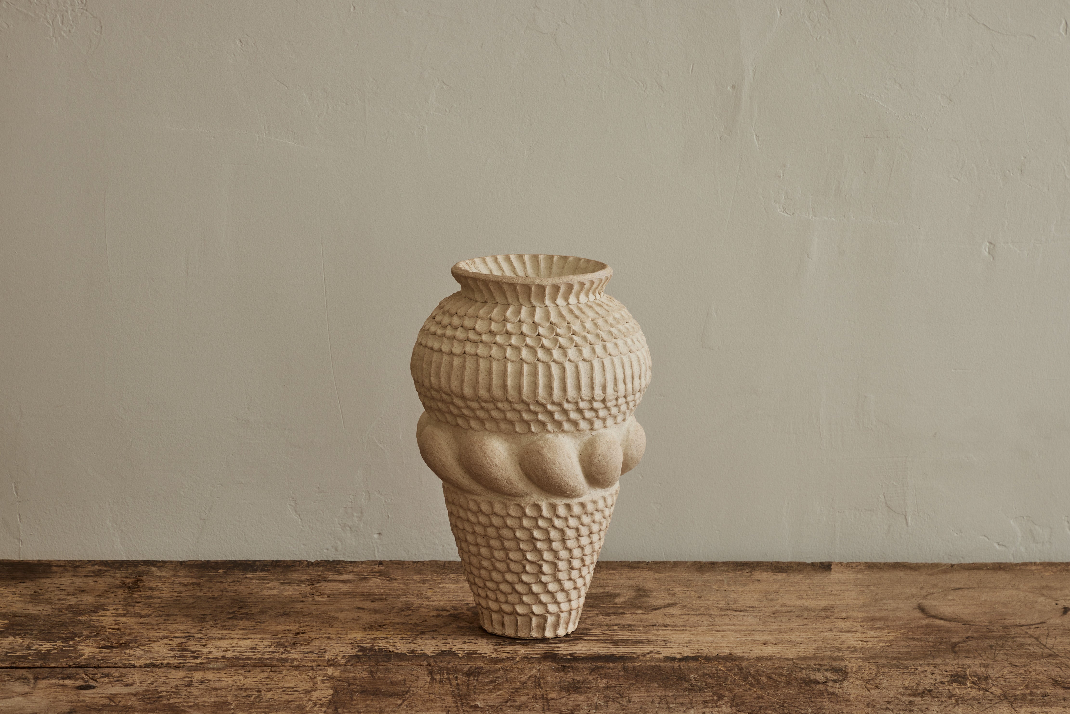 Fielding Clayworks, Braided Large White Vessel