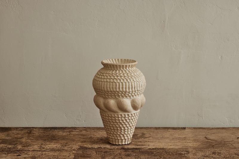 Fielding Clayworks, Braided Large White Vessel