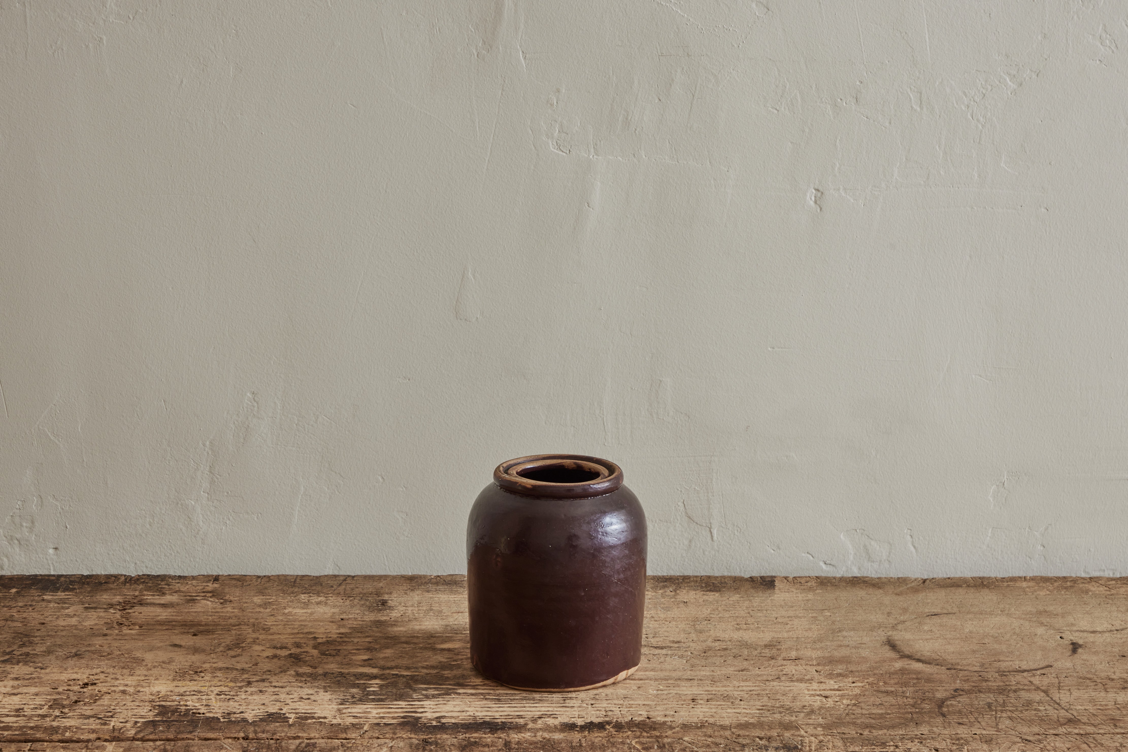 Small Albany Slip Brown Crock
