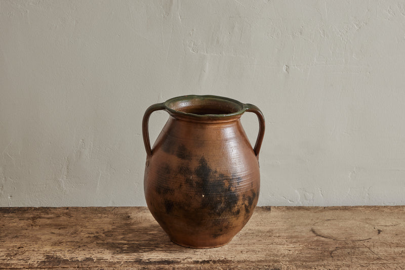 Large Scandinavian Painted Pot