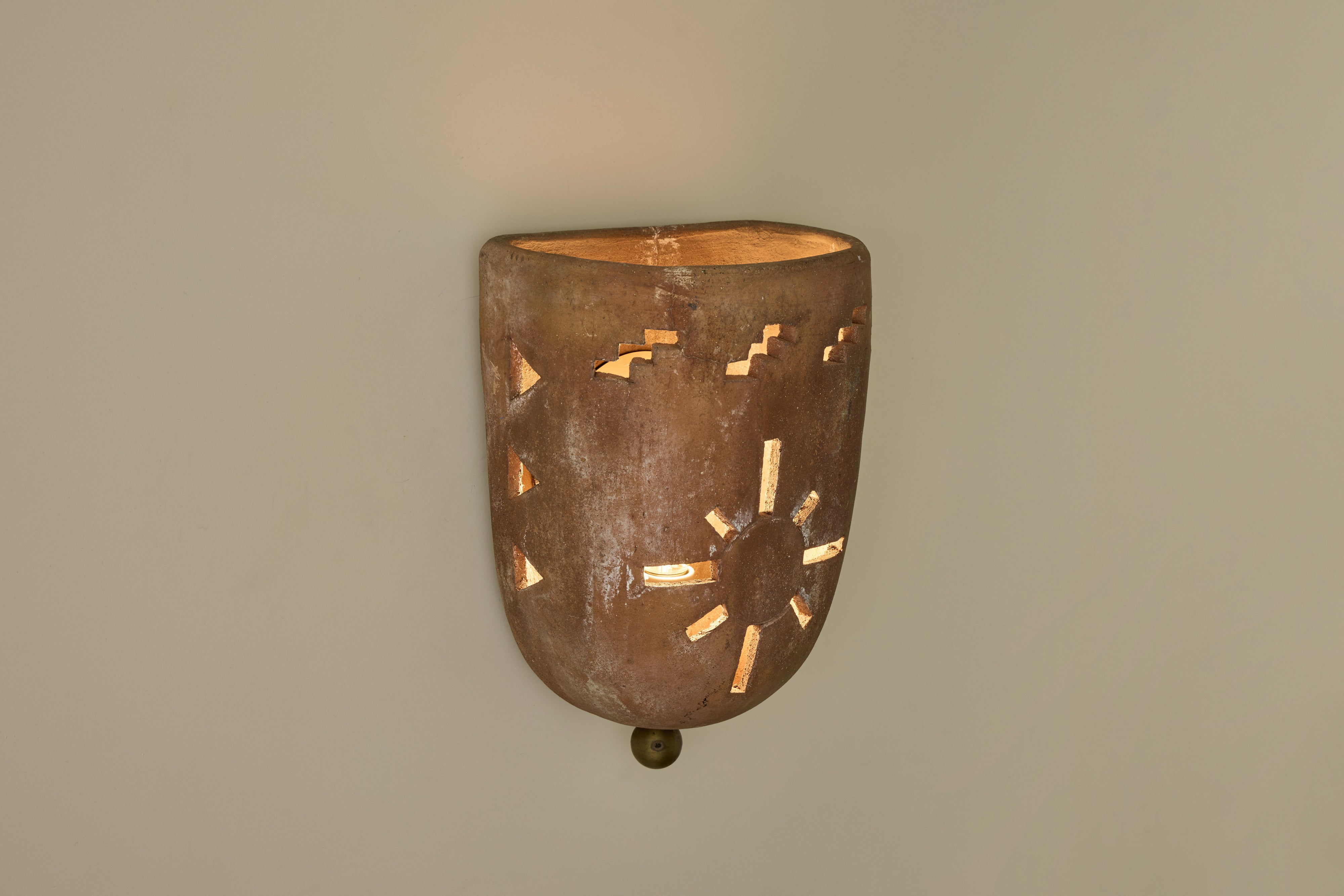 1970s Terracotta Sconce