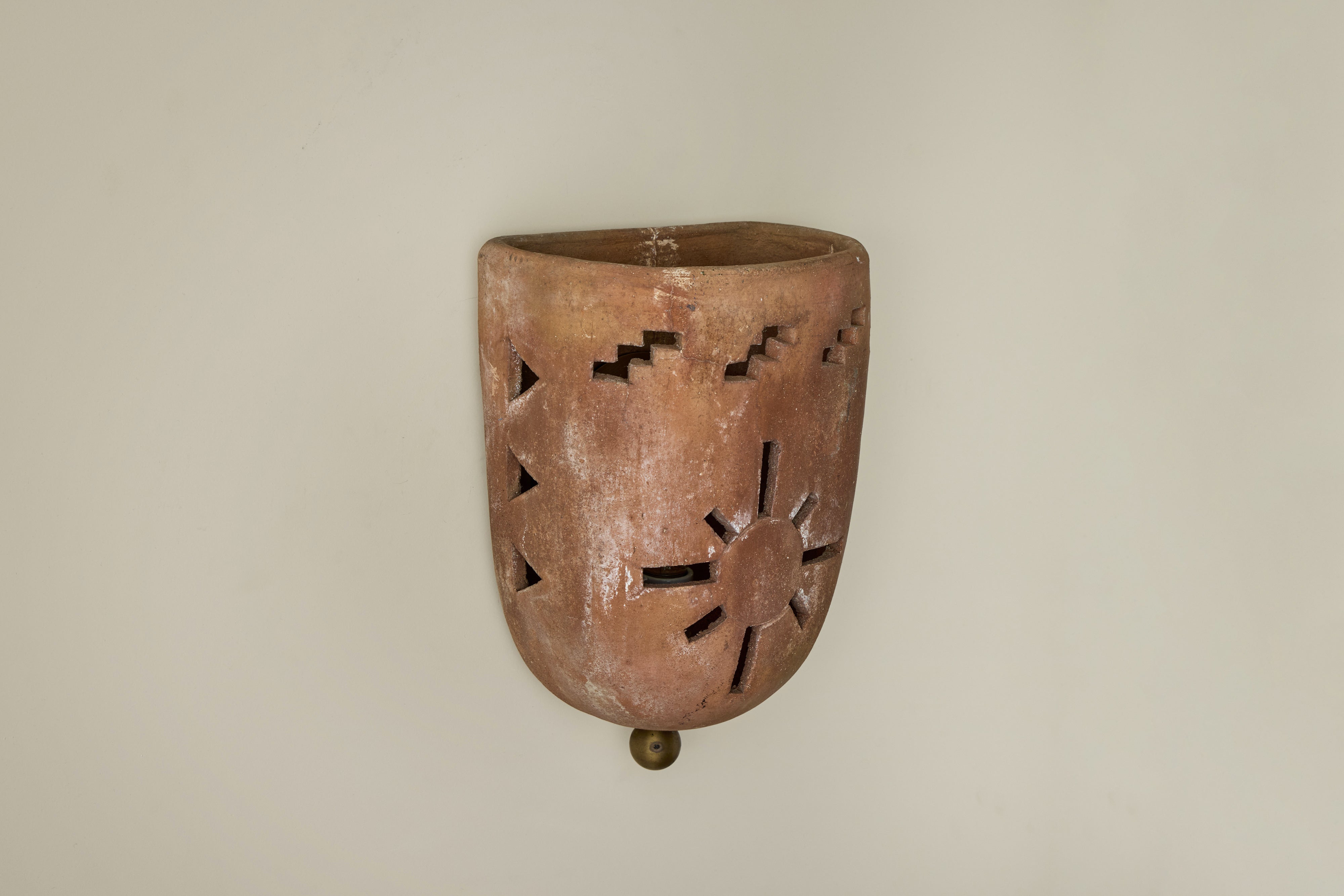 1970s Terracotta Sconce