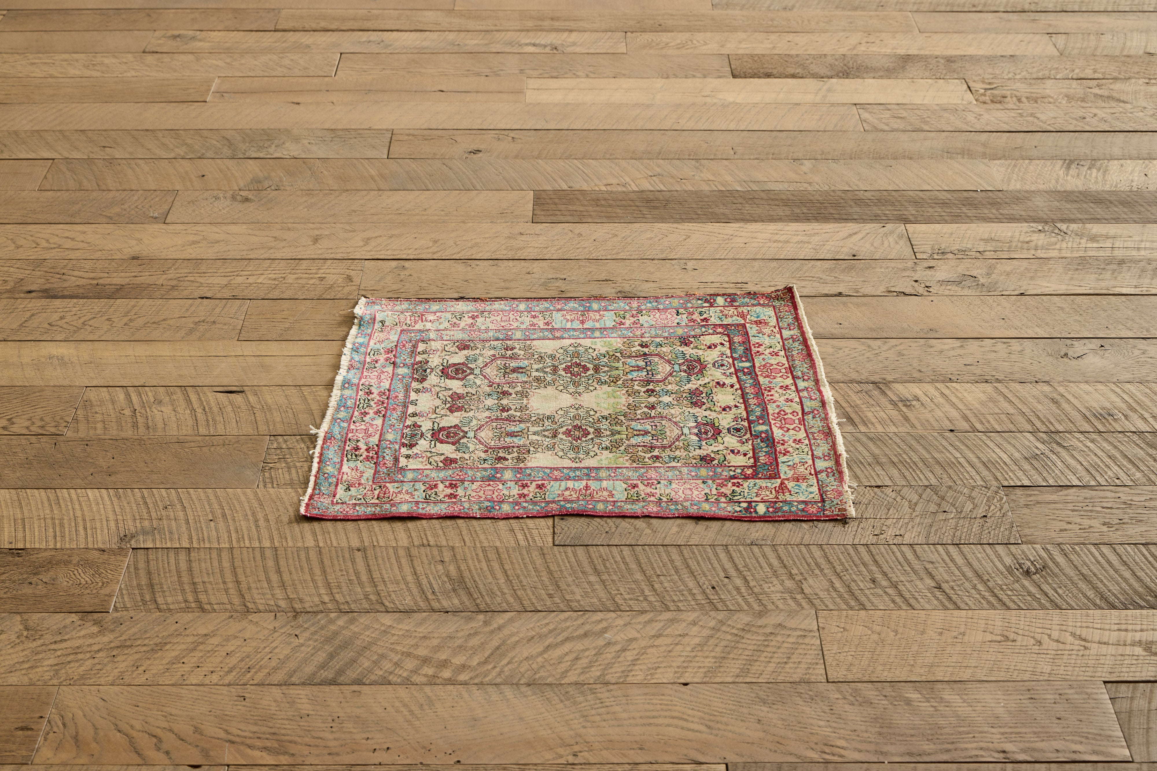 Persian Lavar Kerman Throw Rug 1'10 x 2'5