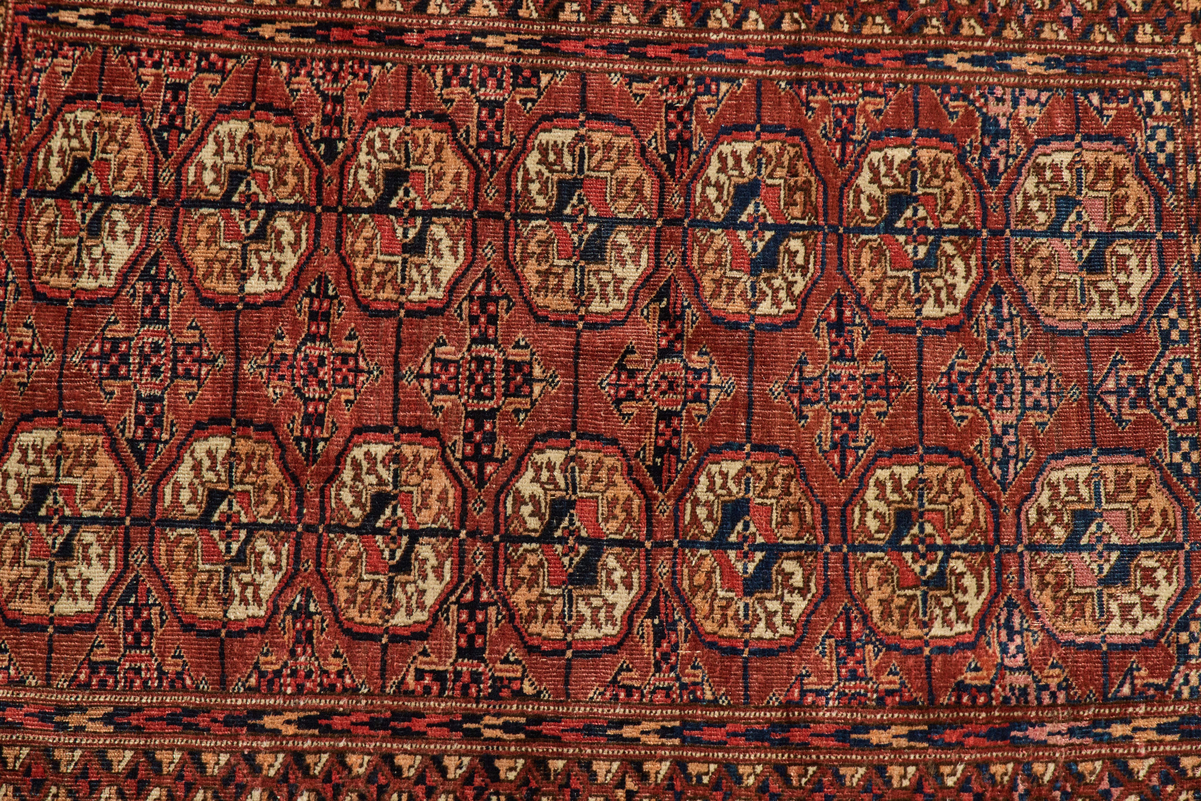 Turkoman Throw Rug 3 x 4'5