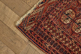 Turkoman Throw Rug 3 x 4'5