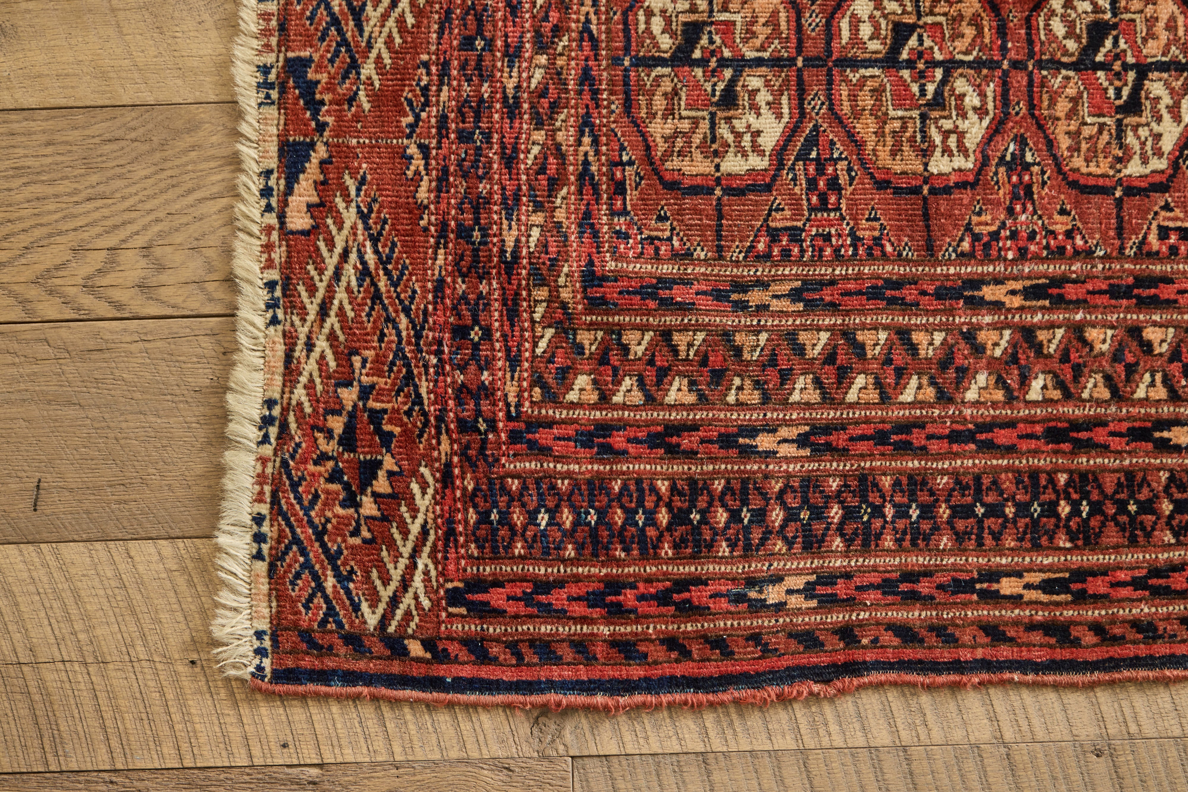 Turkoman Throw Rug 3 x 4'5