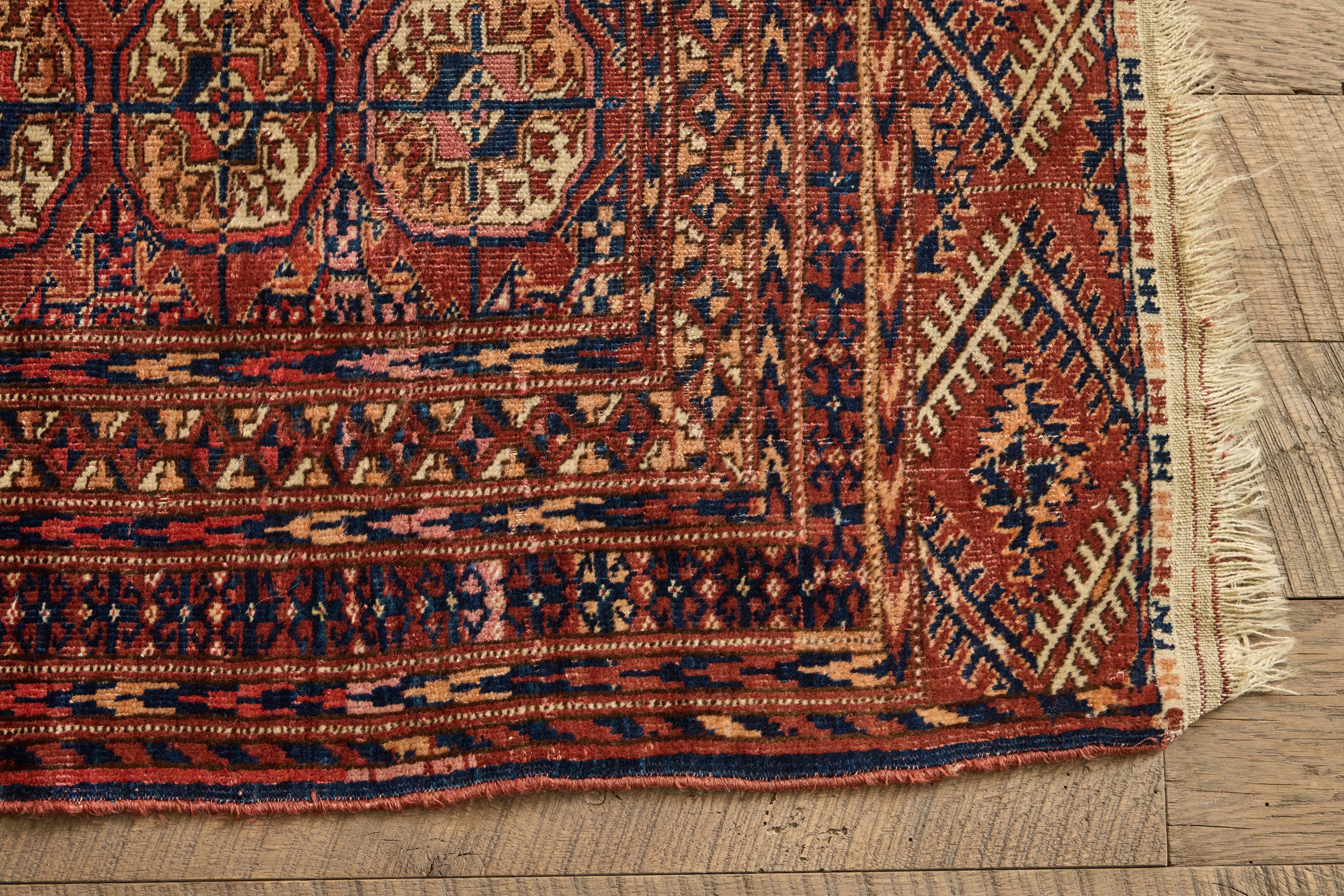 Turkoman Throw Rug 3 x 4'5