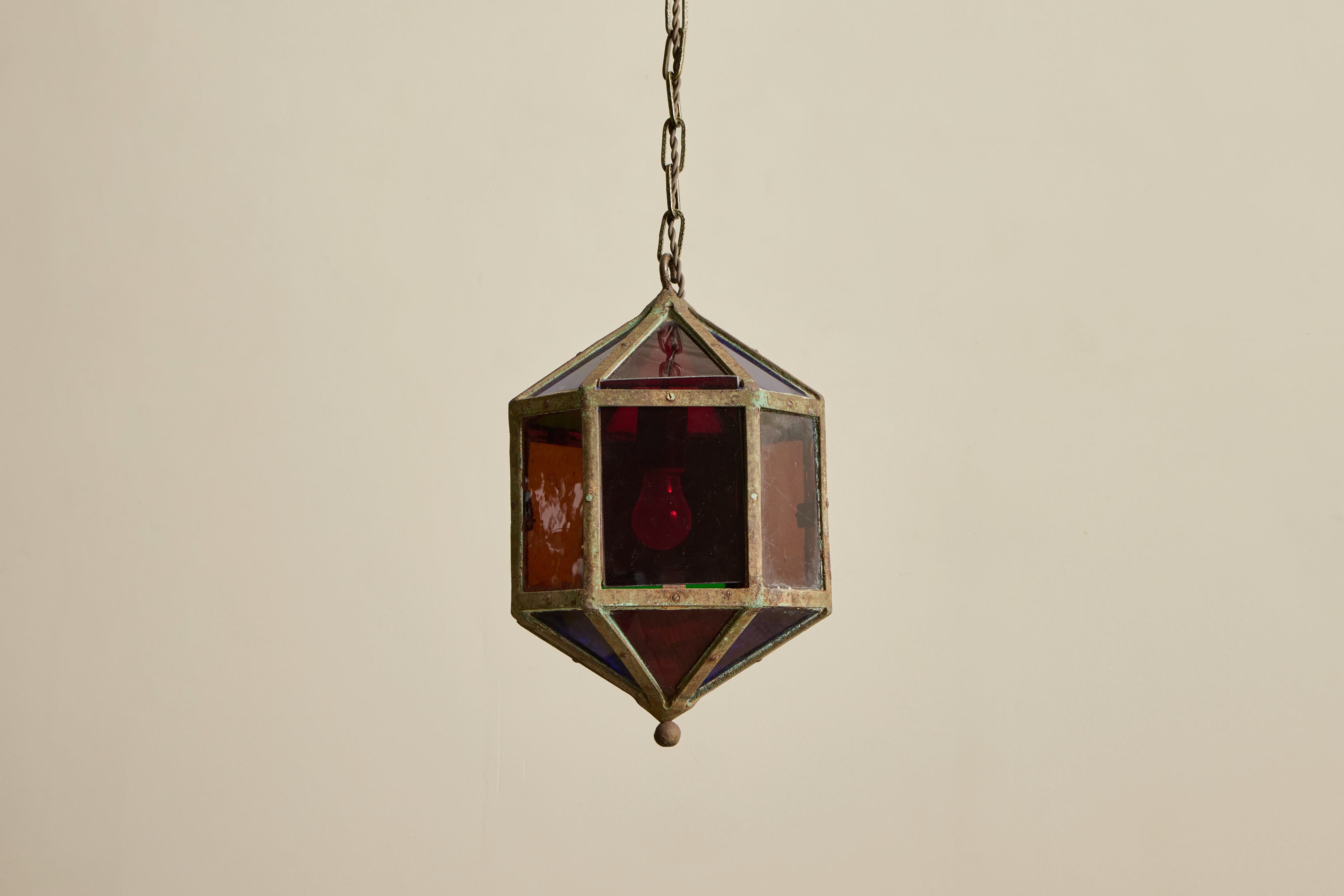 French Stained Glass Lantern