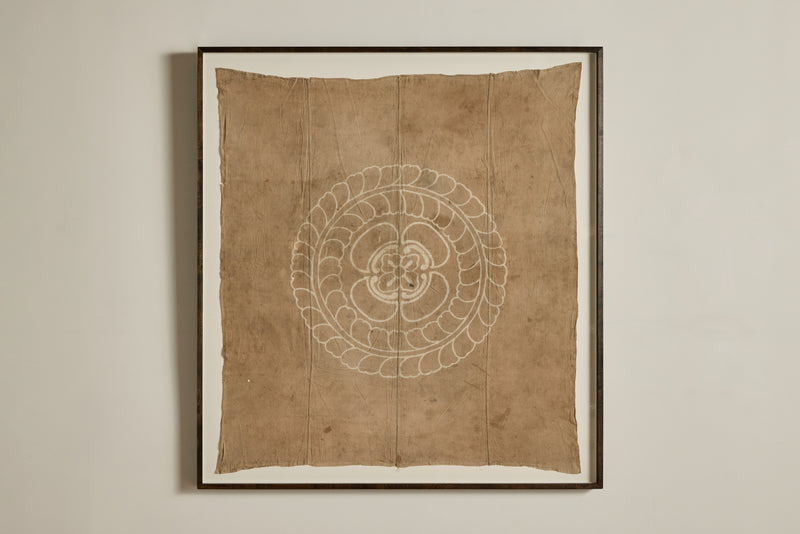 Framed Floral Furoshiki Textile