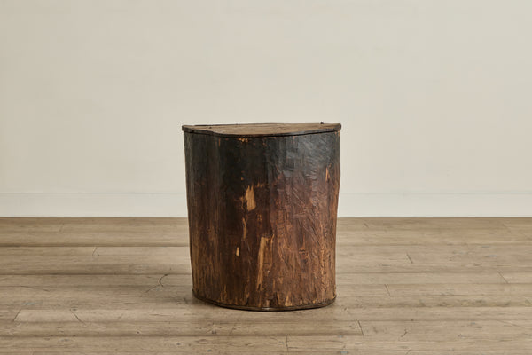 Lidded Hollow Wood Trunk