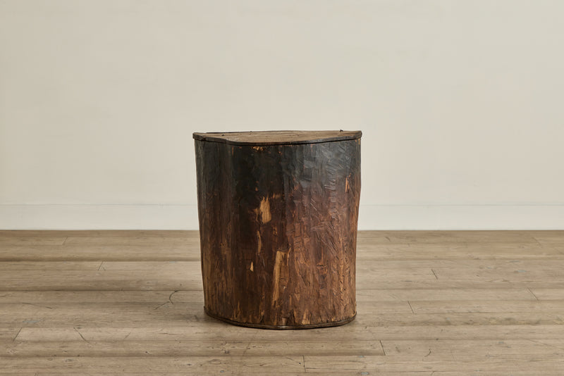 Lidded Hollow Wood Trunk