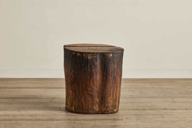 Lidded Hollow Wood Trunk