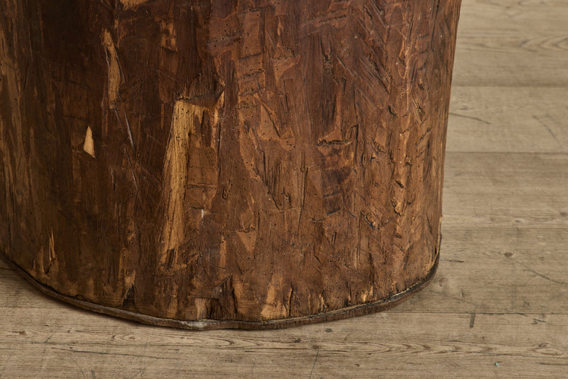 Lidded Hollow Wood Trunk