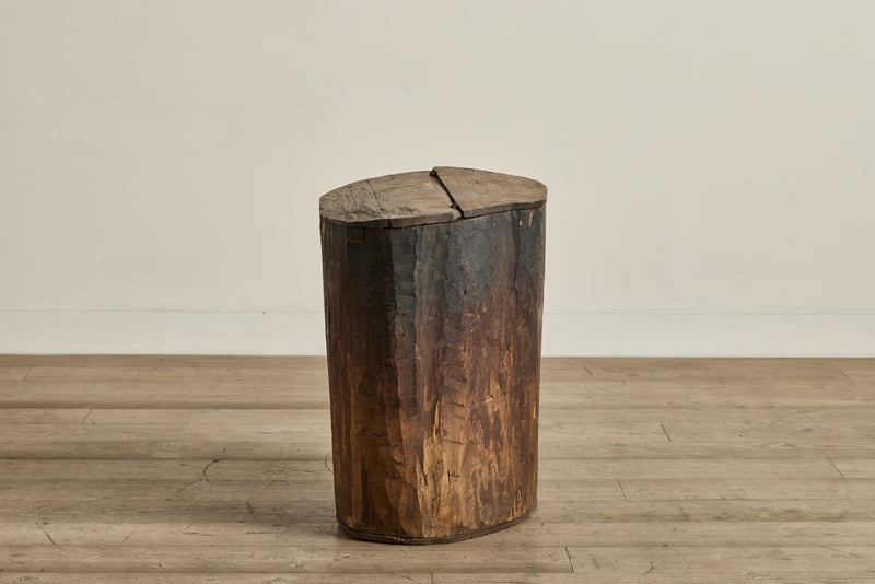 Lidded Hollow Wood Trunk