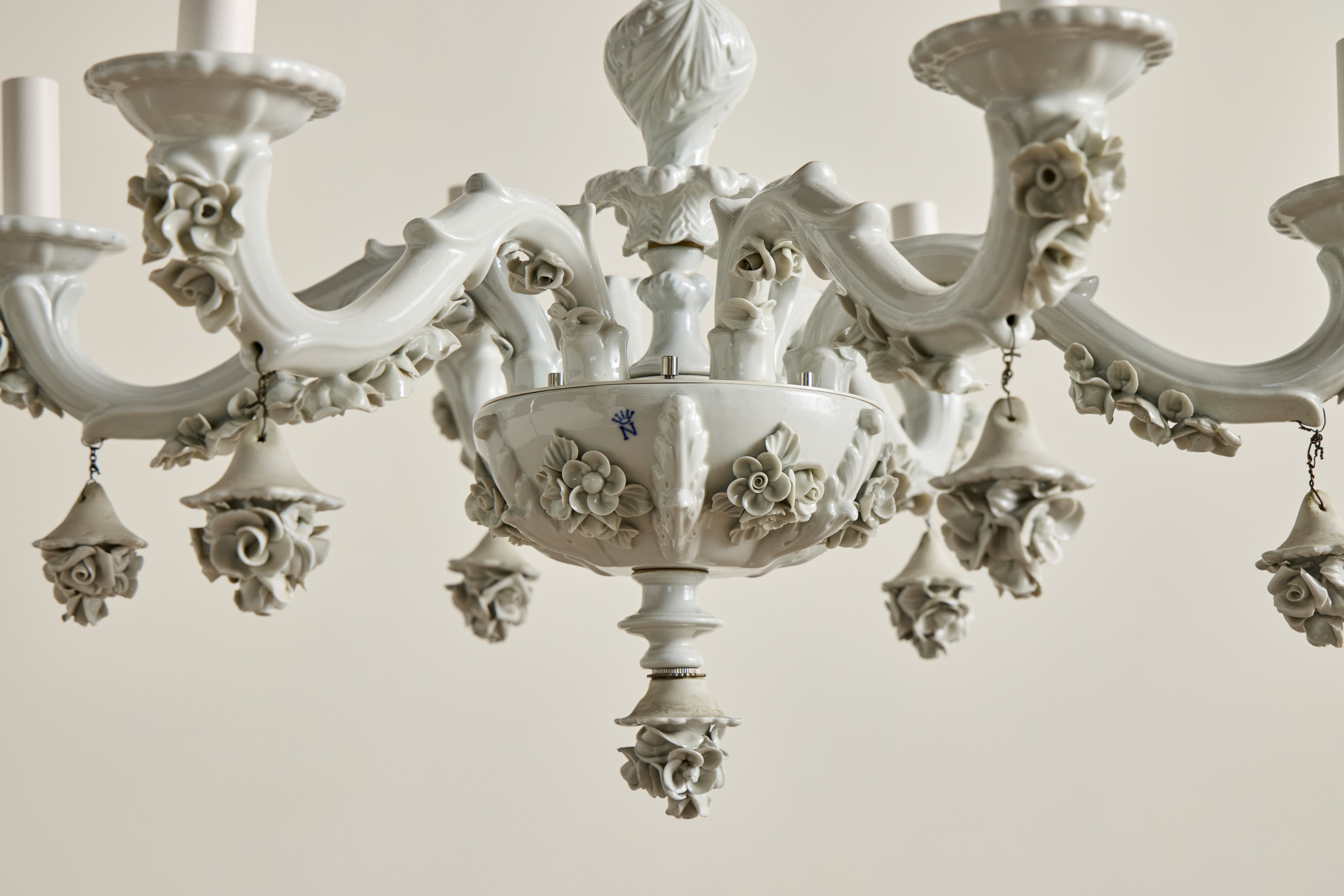 Italian Porcelain Chandelier