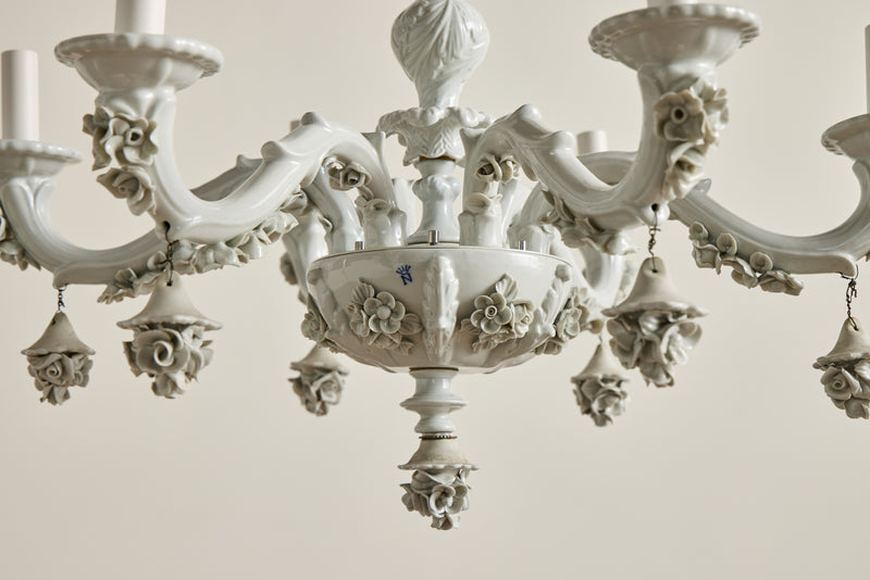 Italian Porcelain Chandelier
