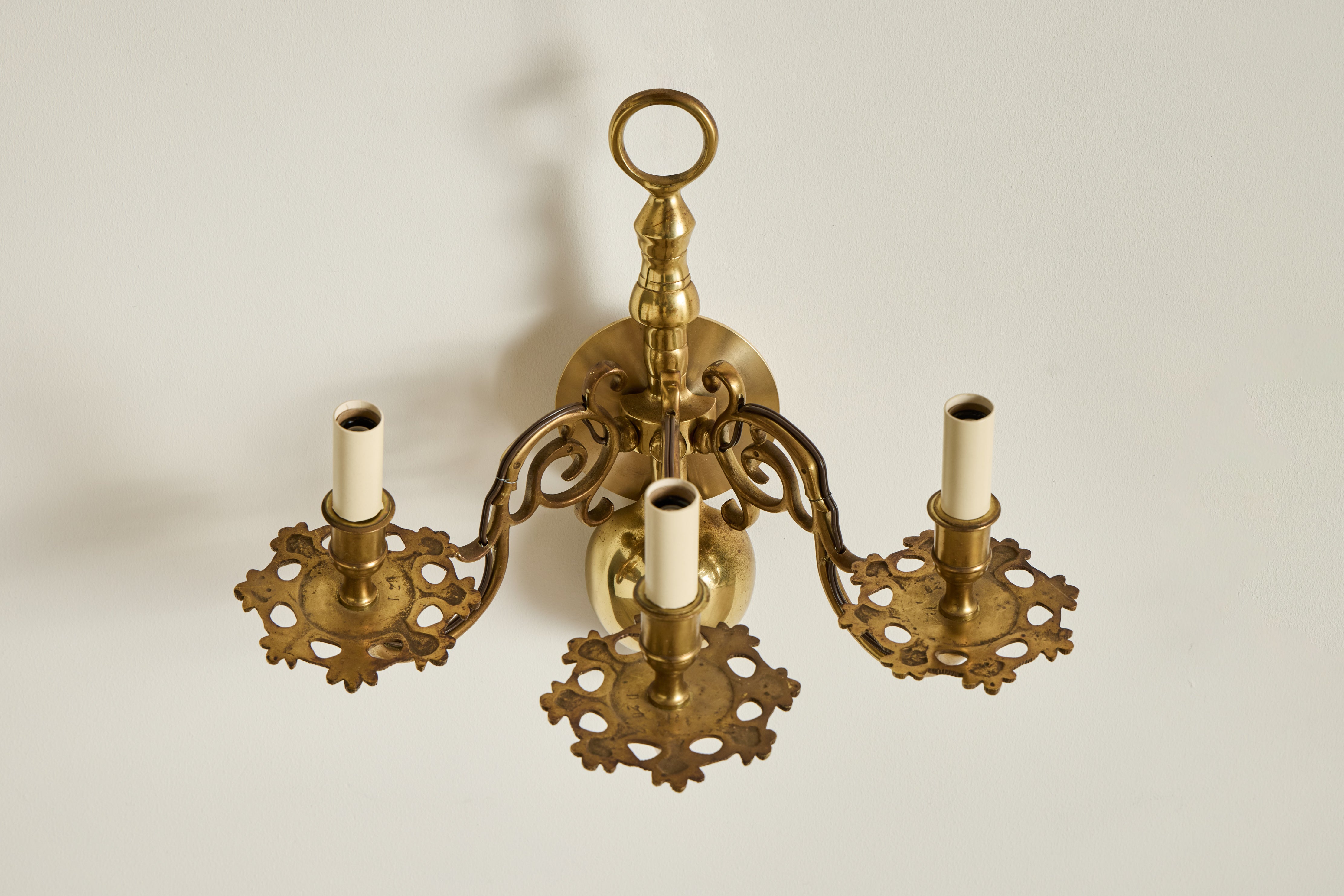 Pair of Brass Sconces