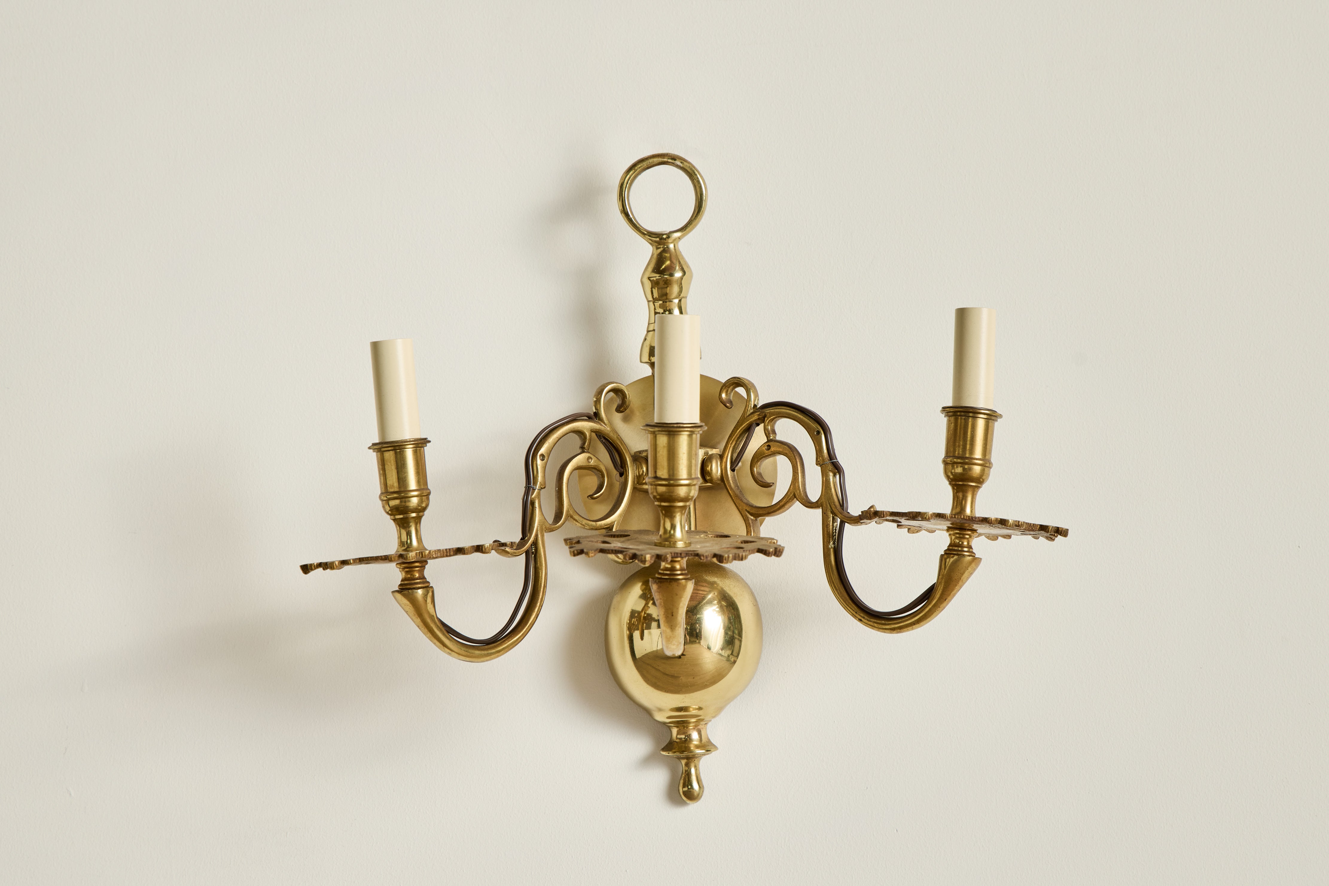 Pair of Brass Sconces