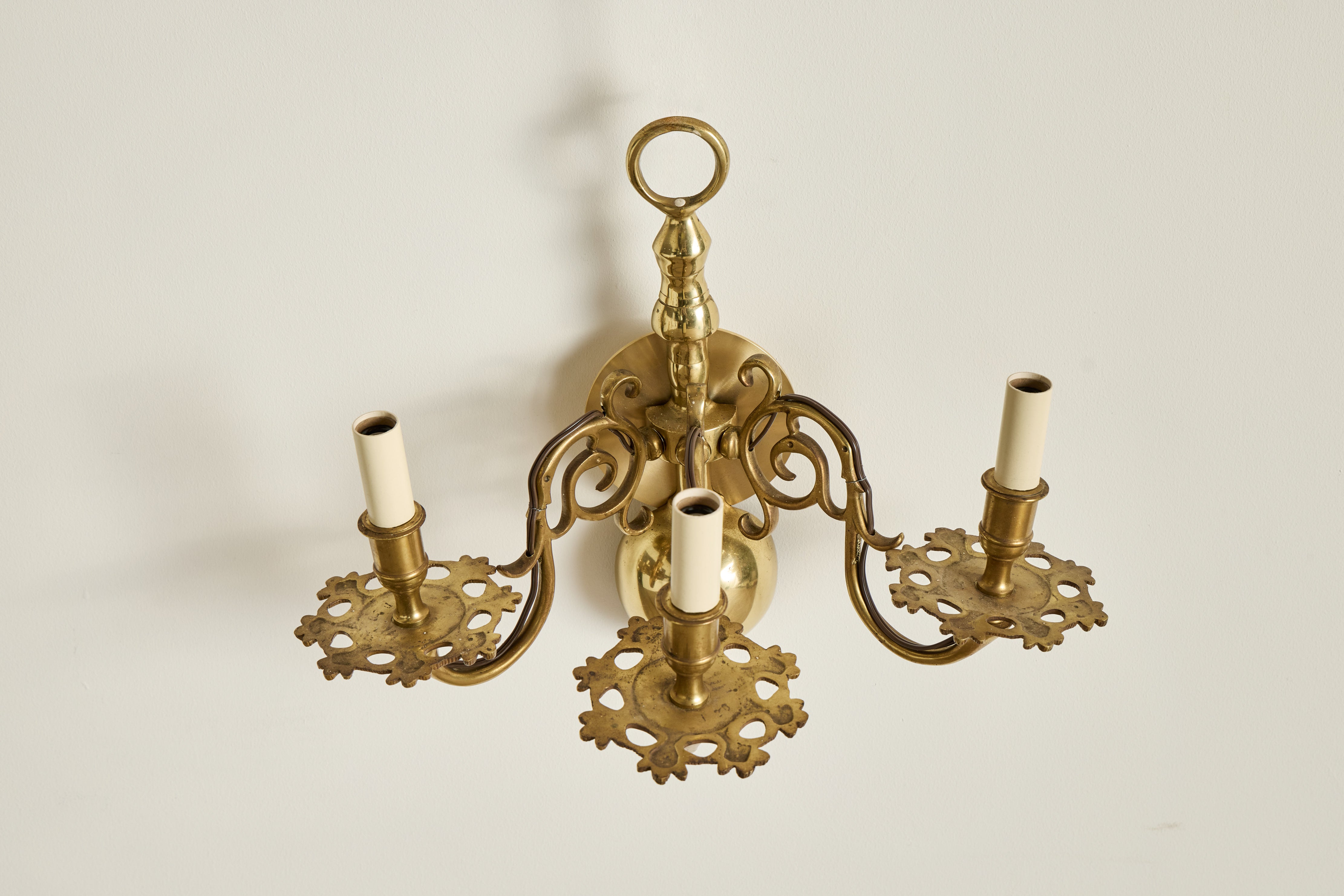 Pair of Brass Sconces