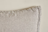 Ticking Stripe Shams in Fog, Set of 2