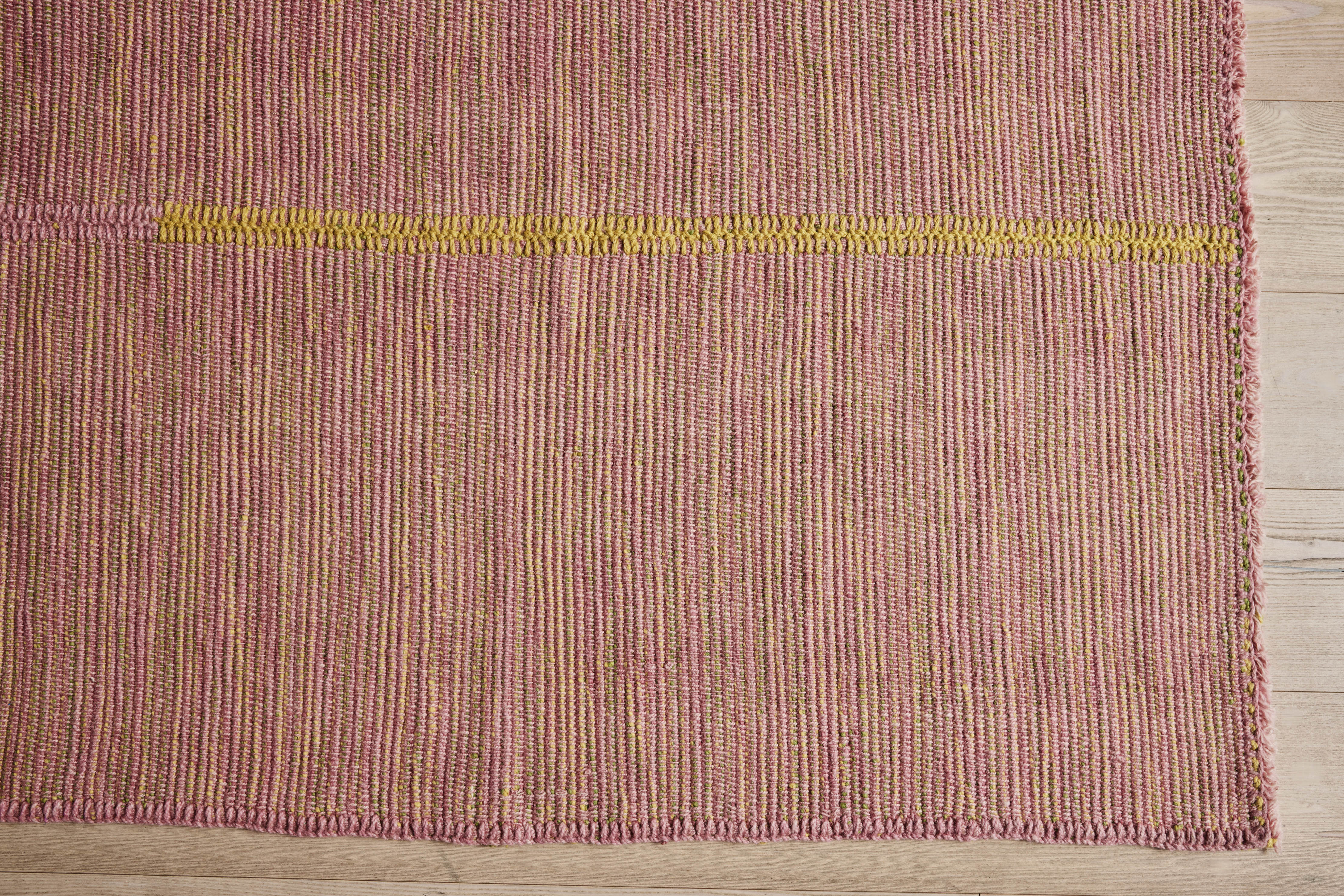 Pink & Yellow Wool, 9'2 x 12'3
