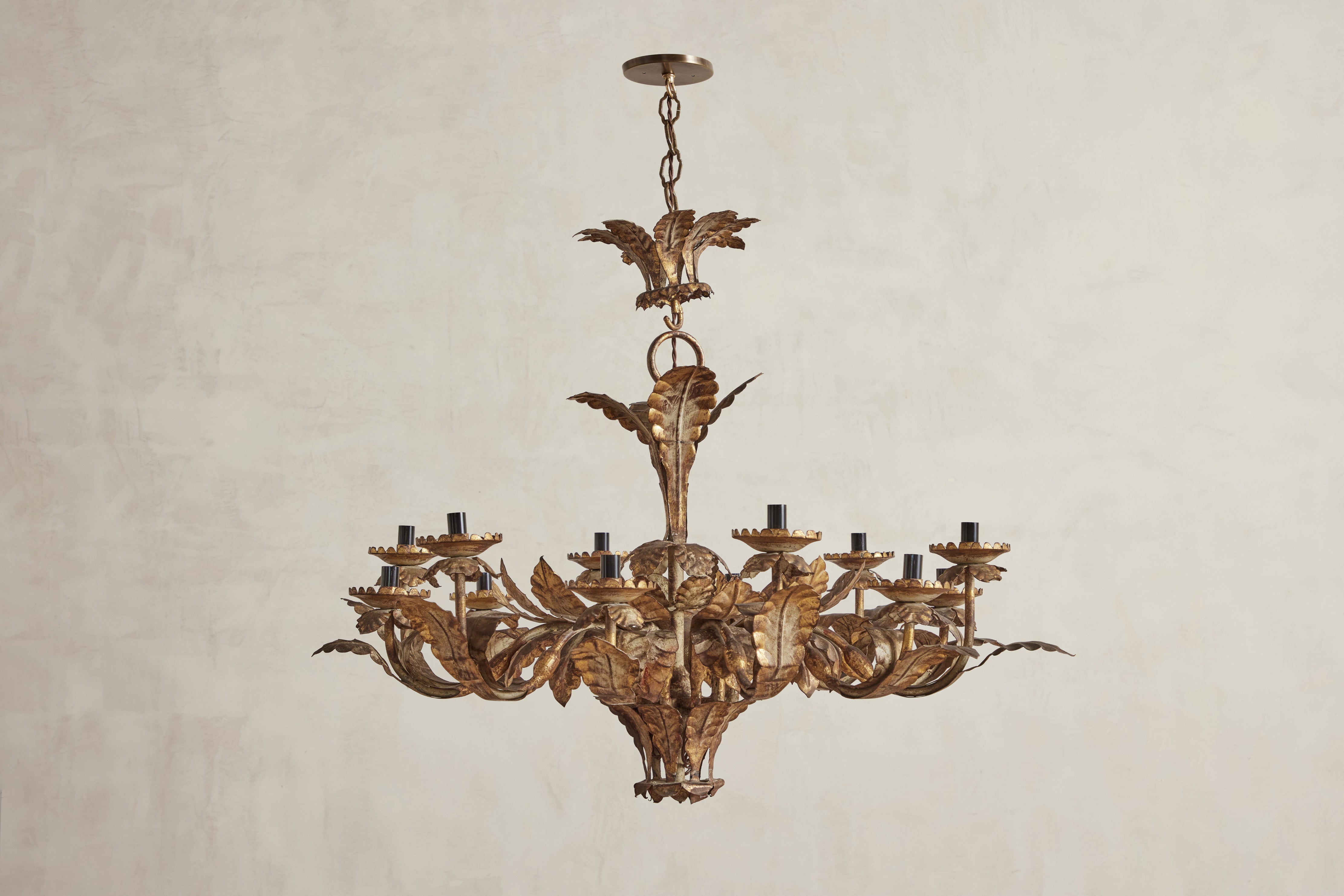 Large Tole Chandelier
