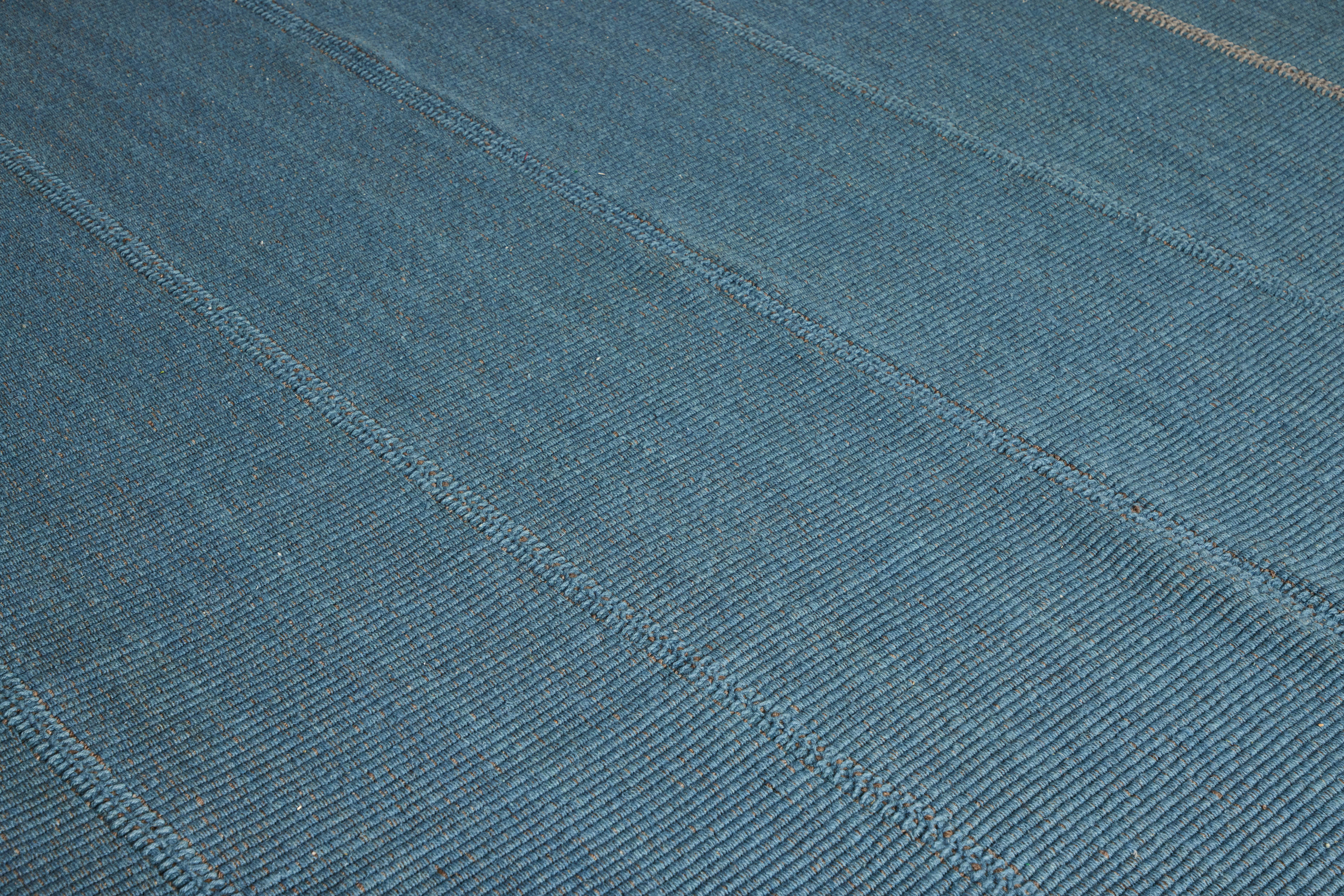 Blue Wool Kilim, 10' x 14'4 -  In Stock
