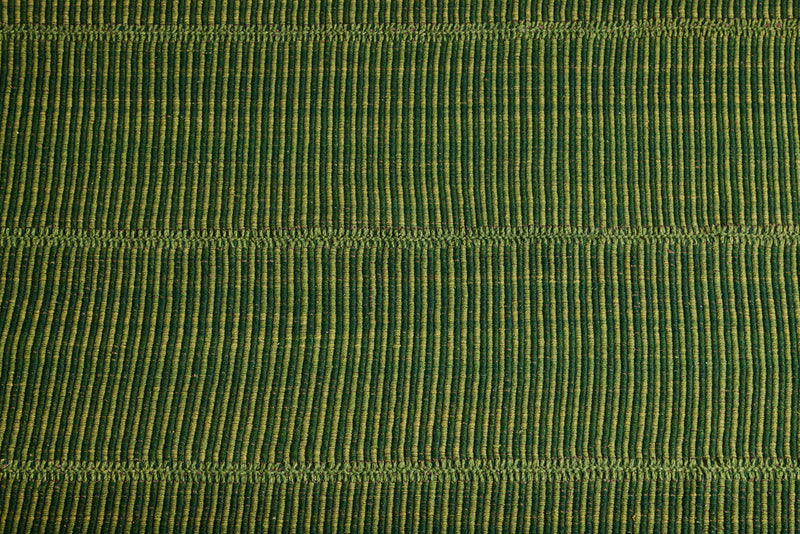 Green Wool Kilim, 9'9 x 11'11
