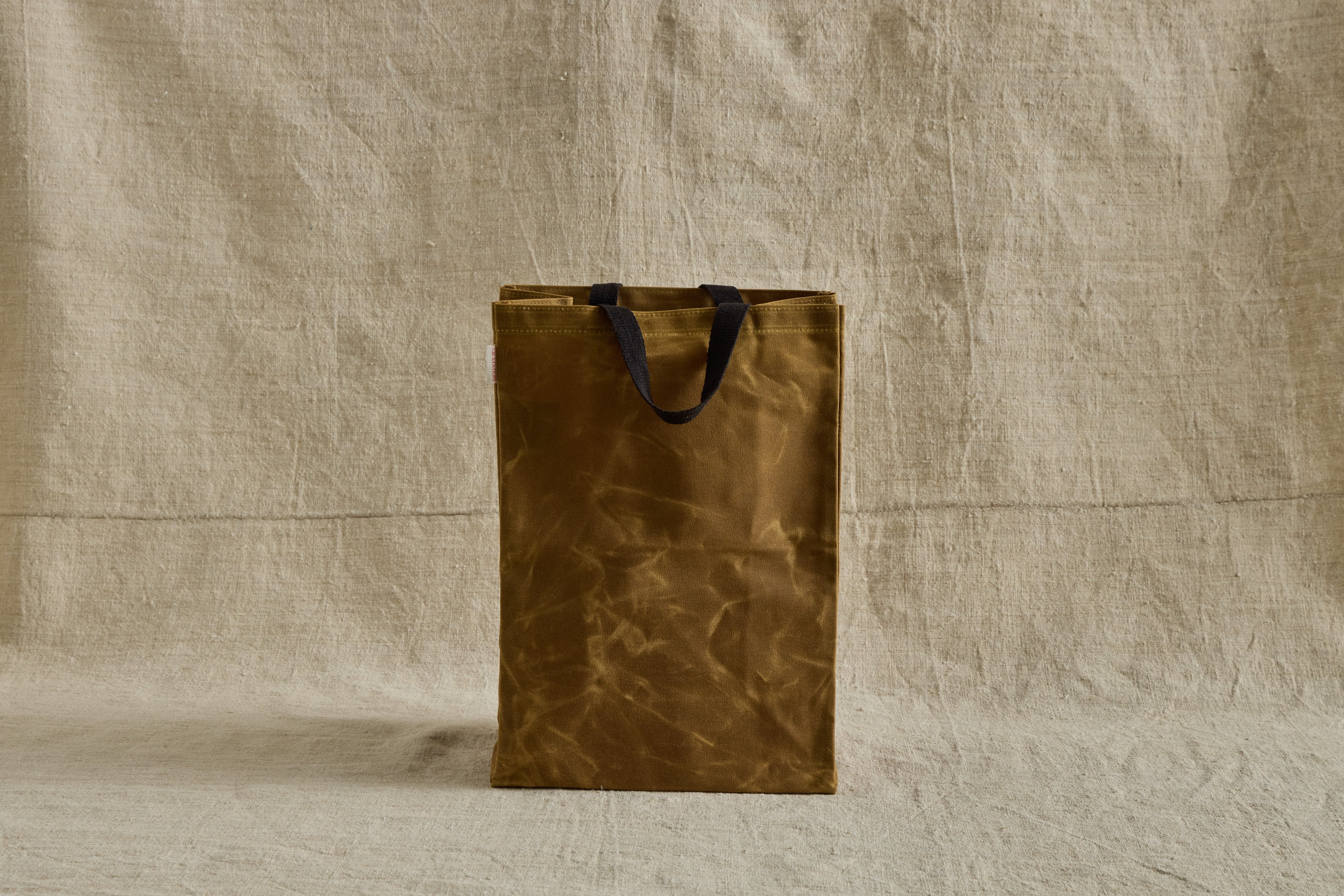Waxed Canvas Market Bag in Yellow