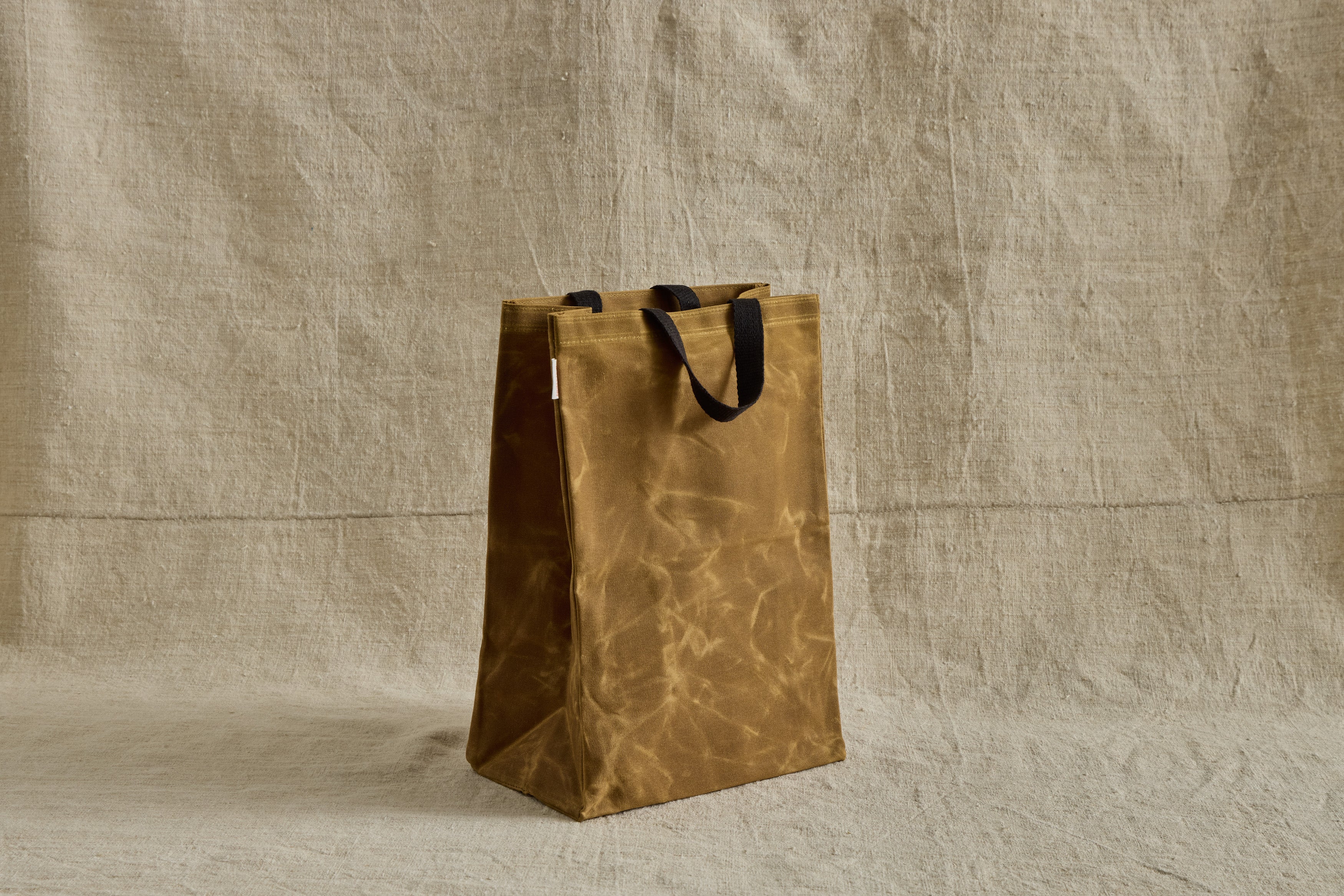 Waxed Canvas Market Bag in Yellow