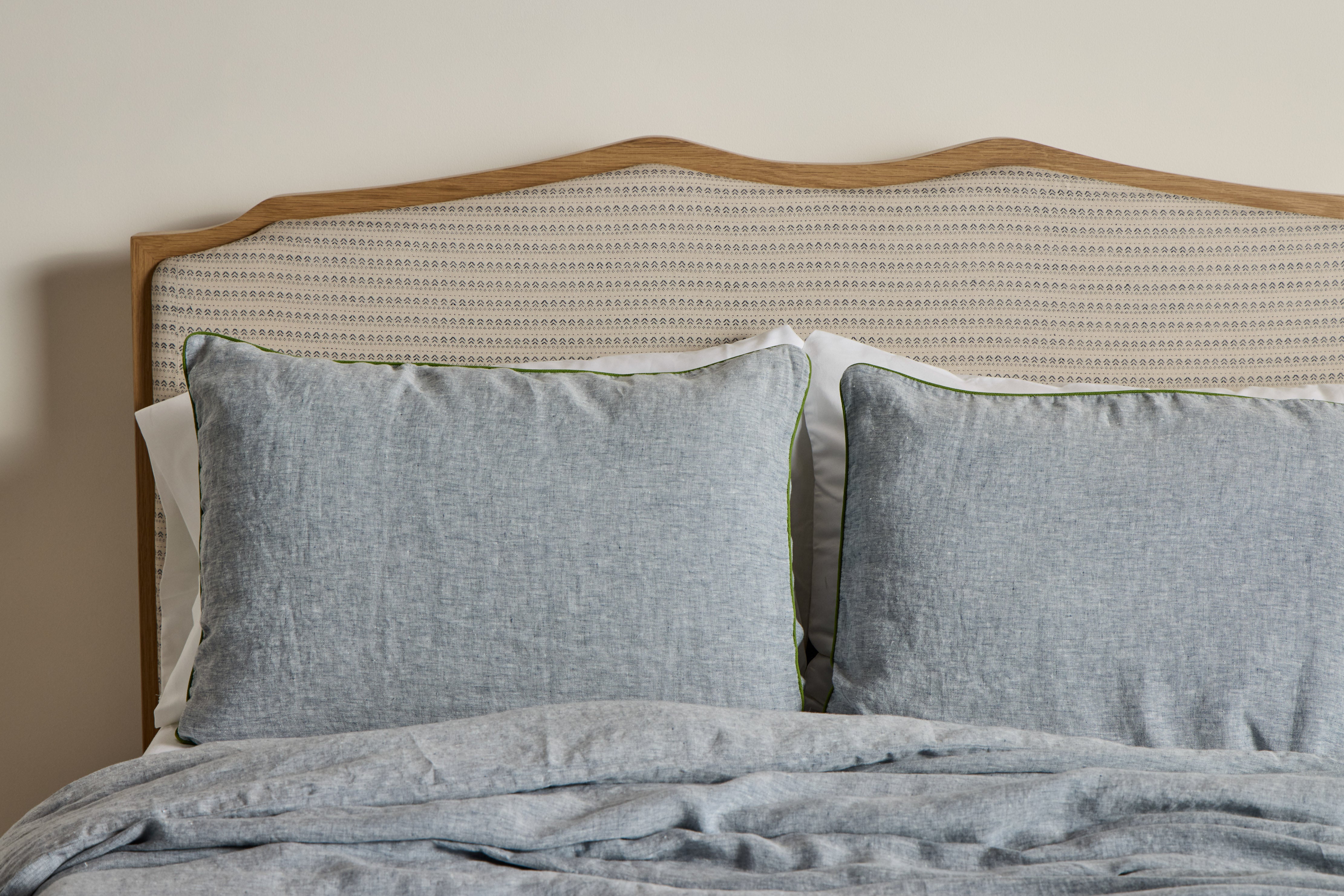 Shams in Indigo Chambray