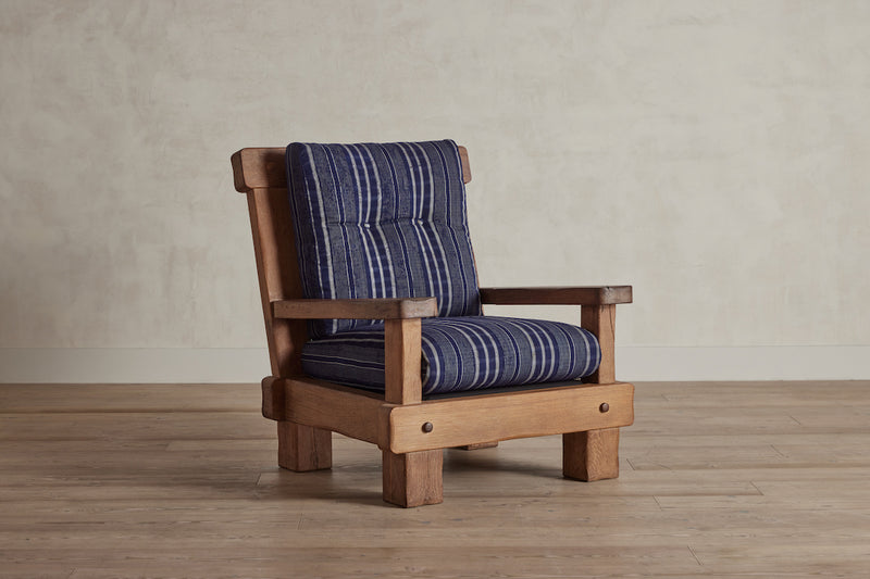 Brutalist Oak Armchairs