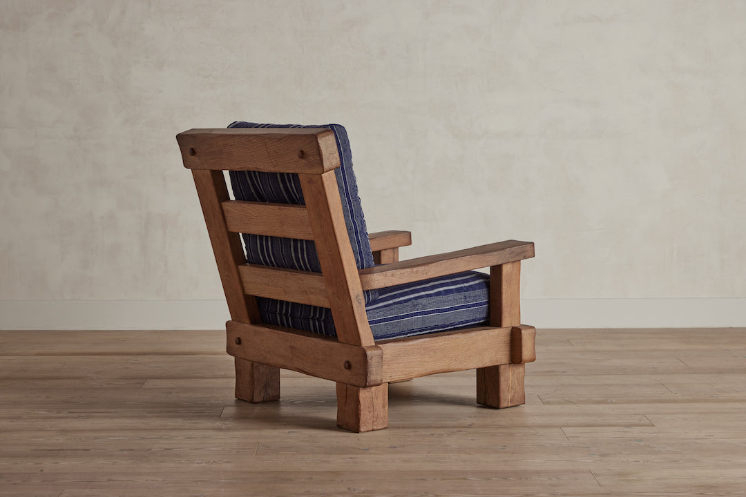 Brutalist Oak Armchairs