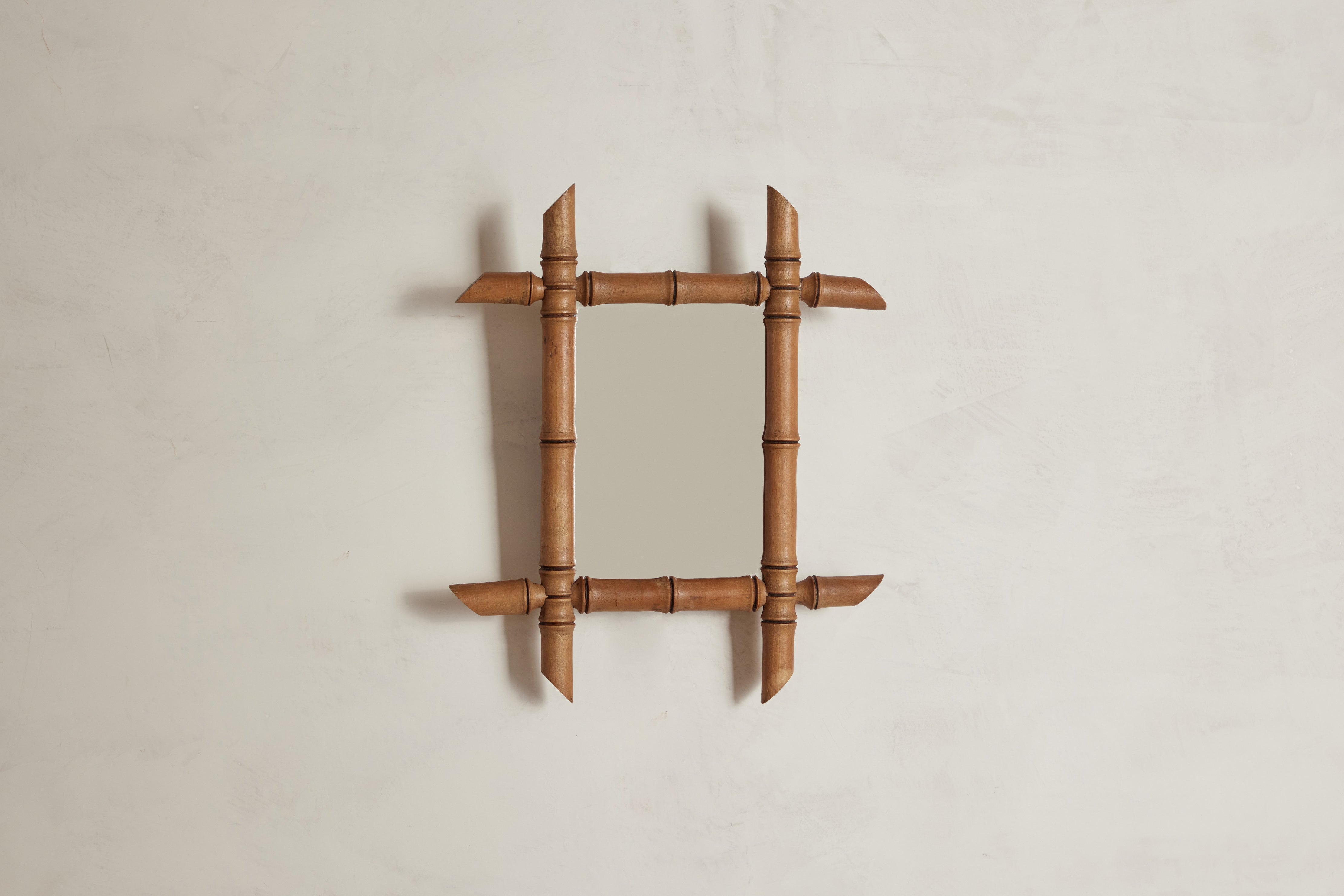Faux Bamboo Mirror 14" x 26"