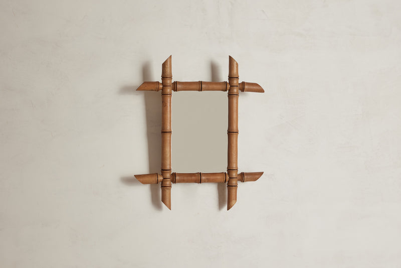 Faux Bamboo Mirror 14" x 26"