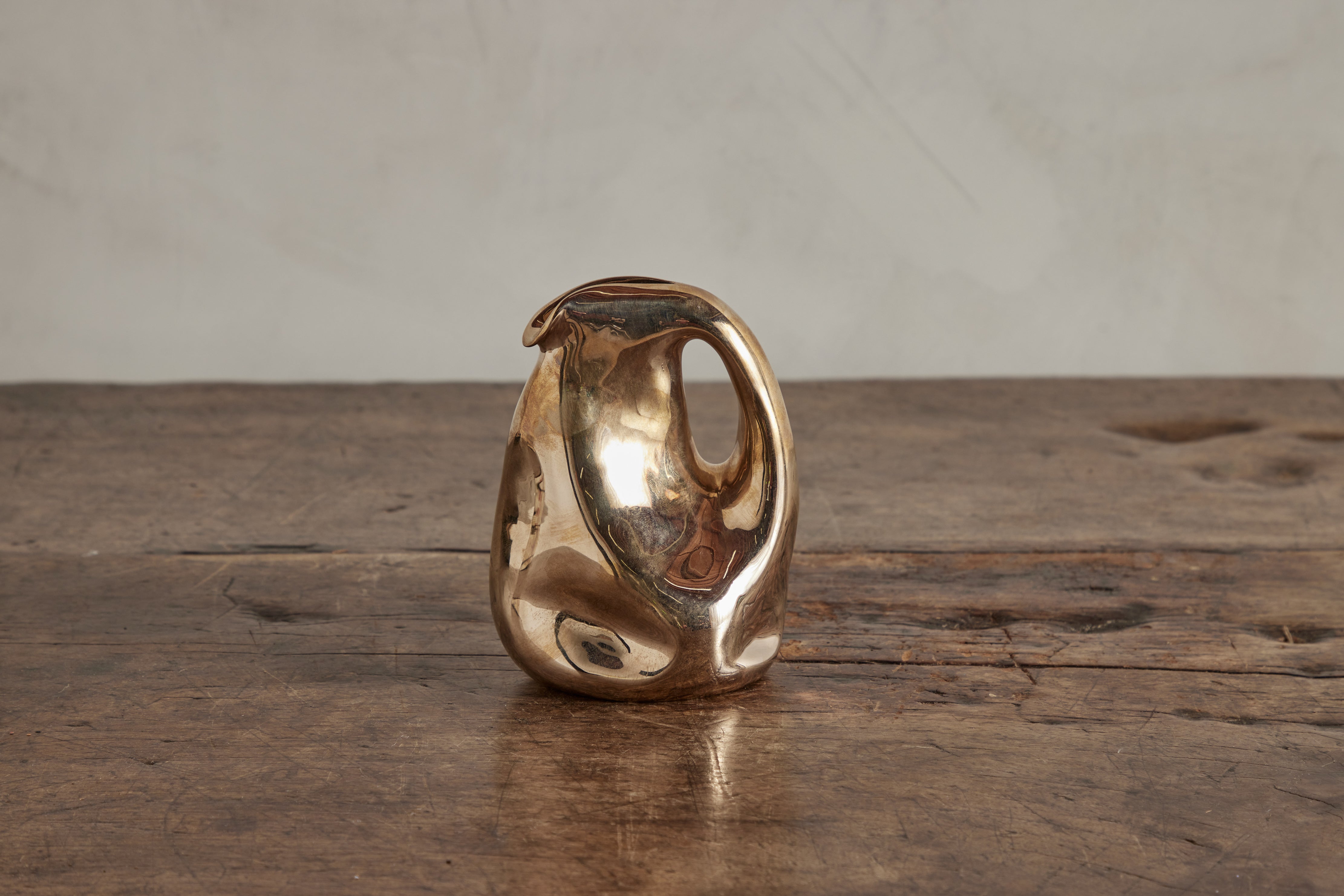 Set of 3 Crumpled Bronze Vessels
